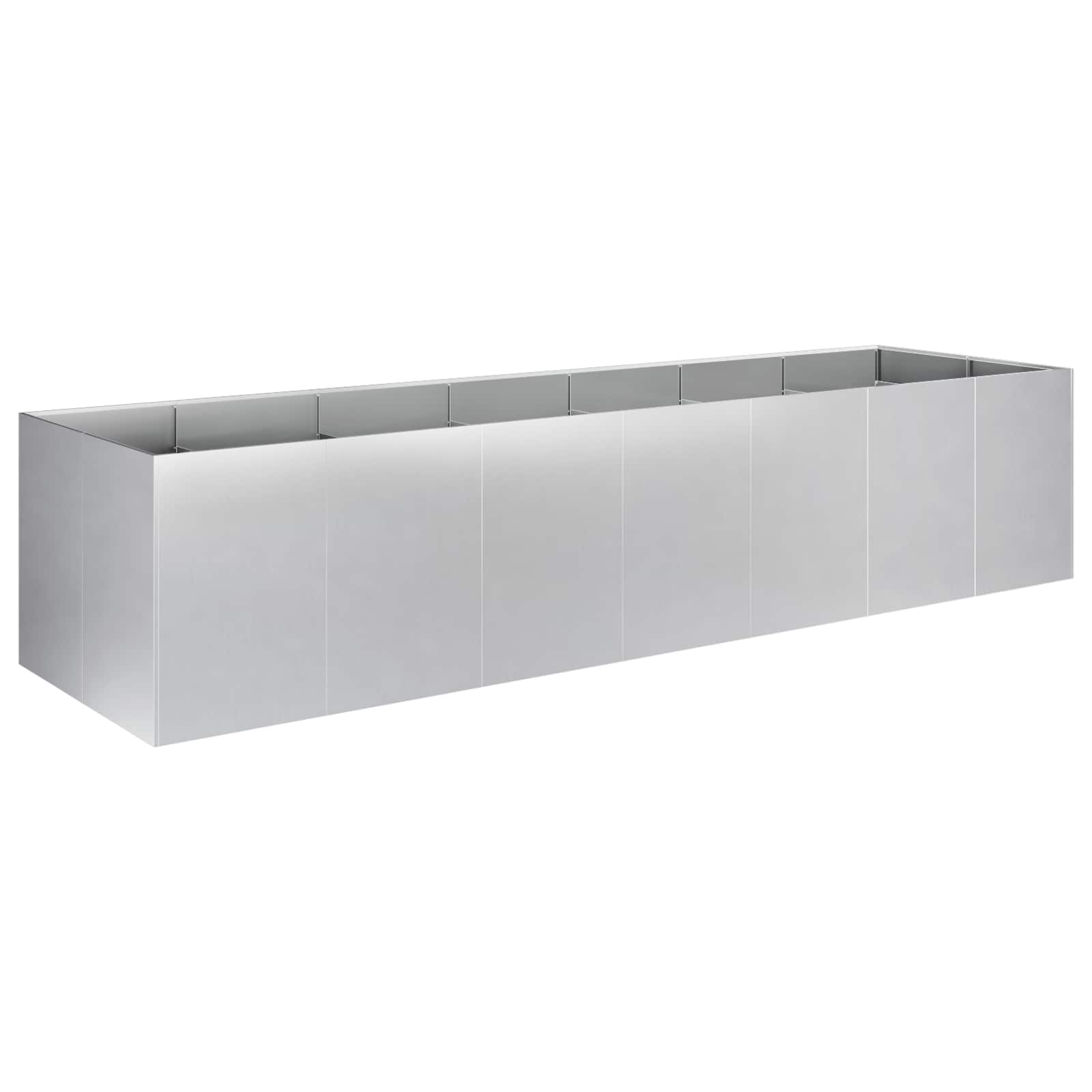 Sodo vazonas Sidabrinė 280 x 80 x 60 cm Galvanizuotas plienas Sodo vazonas Sidabrinė 280 x 80 x 60 cm Galvanizuotas plienas - Image 3