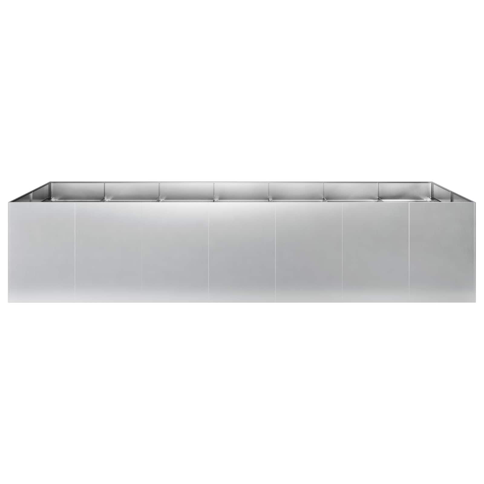 Sodo vazonas Sidabrinė 280 x 80 x 60 cm Galvanizuotas plienas Sodo vazonas Sidabrinė 280 x 80 x 60 cm Galvanizuotas plienas - Image 4