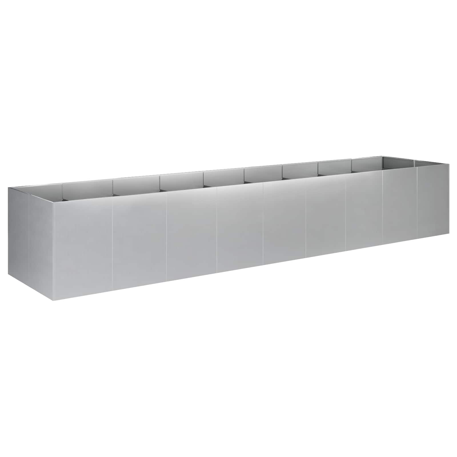 Sodo vazonas Sidabrinė 360 x 80 x 60 cm Galvanizuotas plienas Sodo vazonas Sidabrinė 360 x 80 x 60 cm Galvanizuotas plienas - Image 3