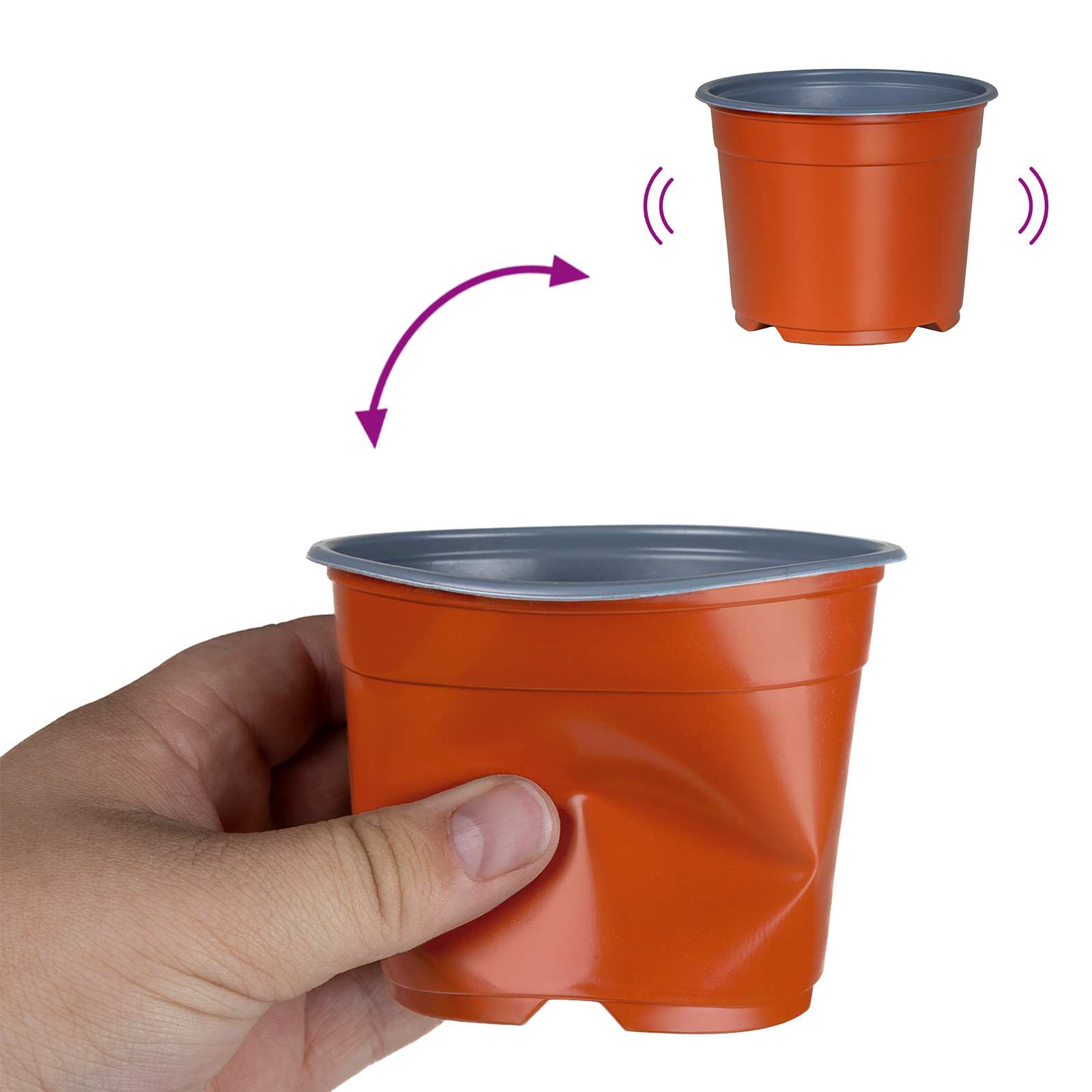 Apvalus gėlių vazonas 100 vnt. Terakotos Ø 10 x 8 cm Plastmasė Apvalus gėlių vazonas 100 vnt. Terakotos Ø 10 x 8 cm Plastmasė - Image 10