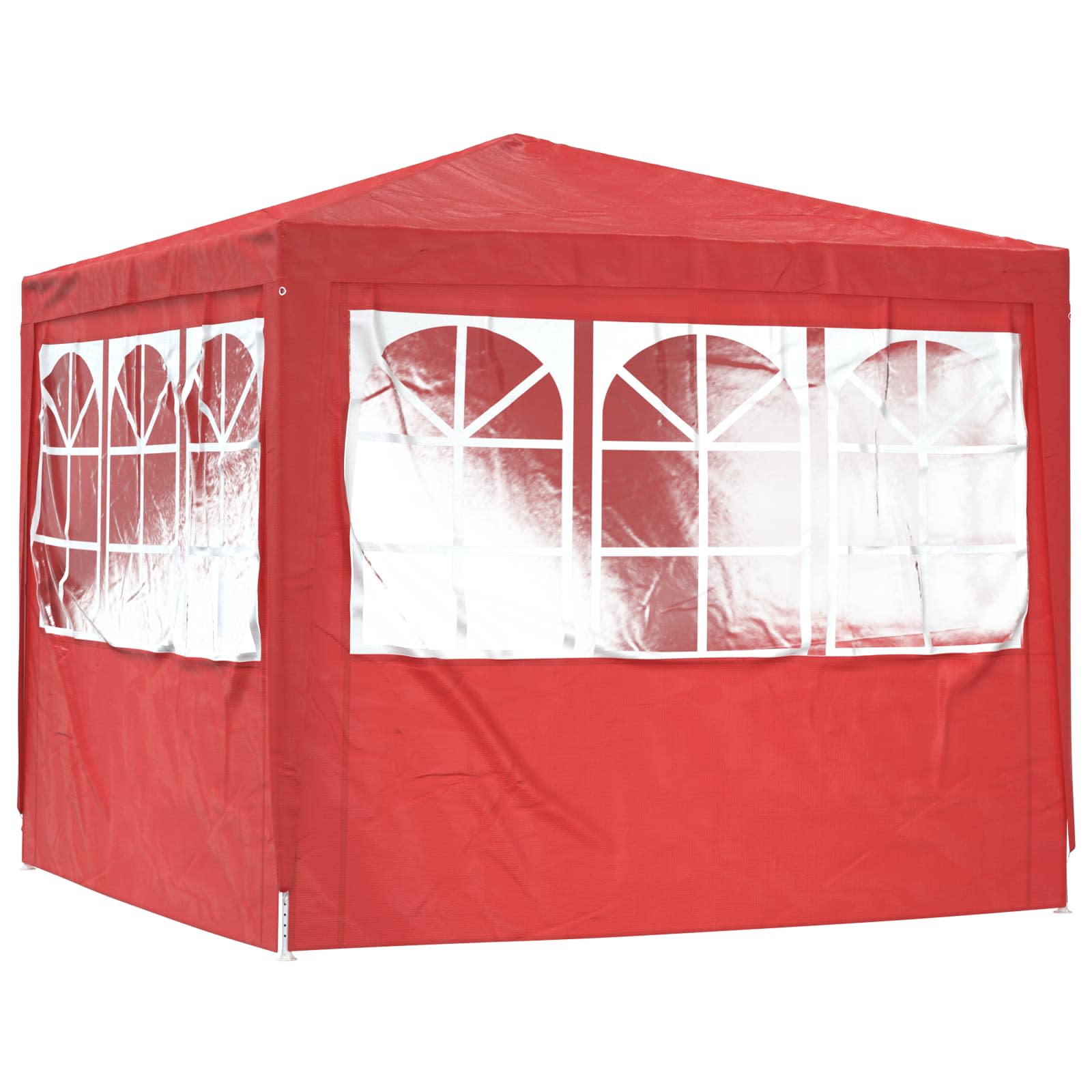 Šventės palapinė 250 x 250 x 240 cm Raudona PE ir plienas Šventės palapinė 250 x 250 x 240 cm Raudona PE ir plienas - Image 7