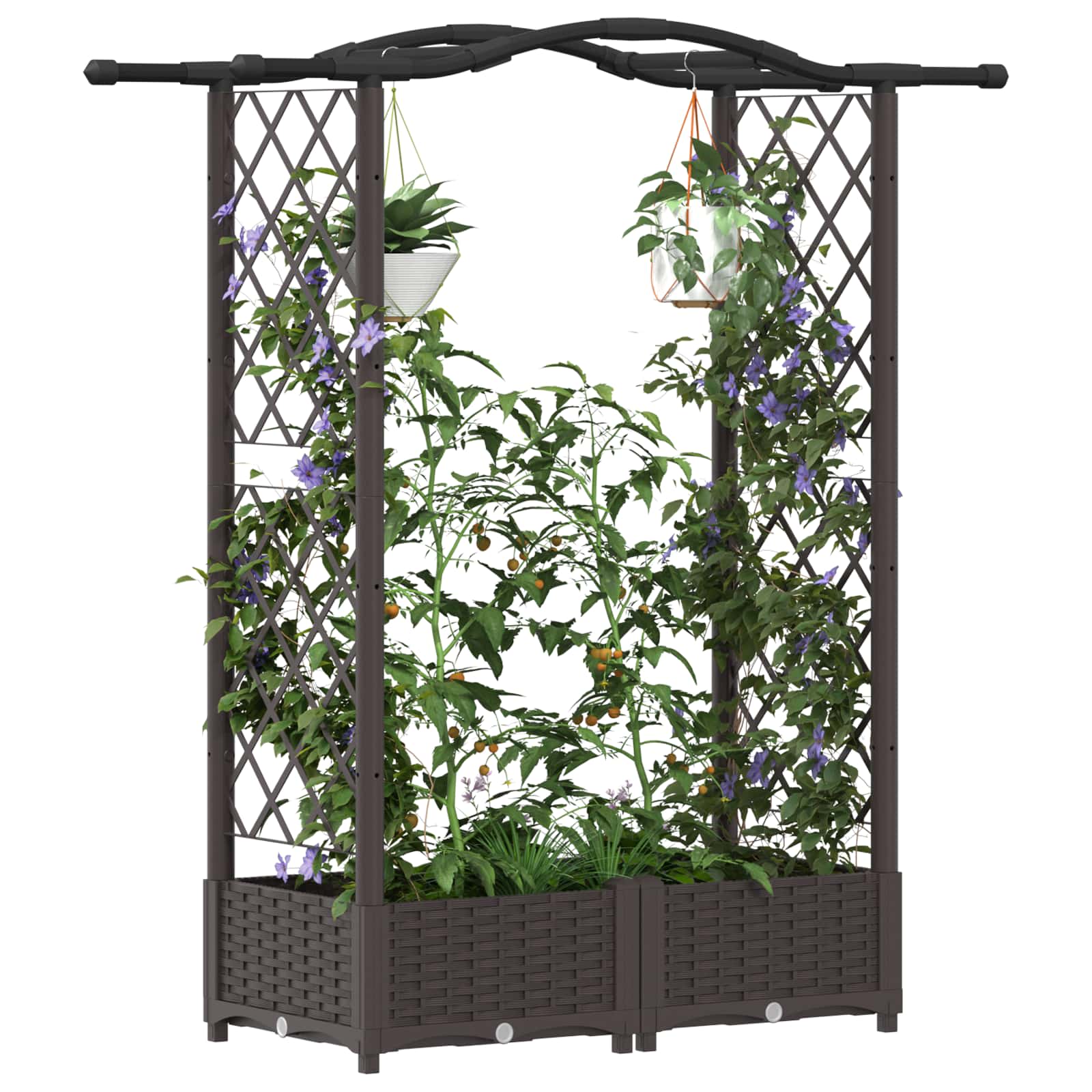 Pakeltas lovas su trelėmis ir stogu Ruda 124 x 40 x 123 cm PP Pakeltas lovas su trelėmis ir stogu Ruda 124 x 40 x 123 cm PP - Image 4