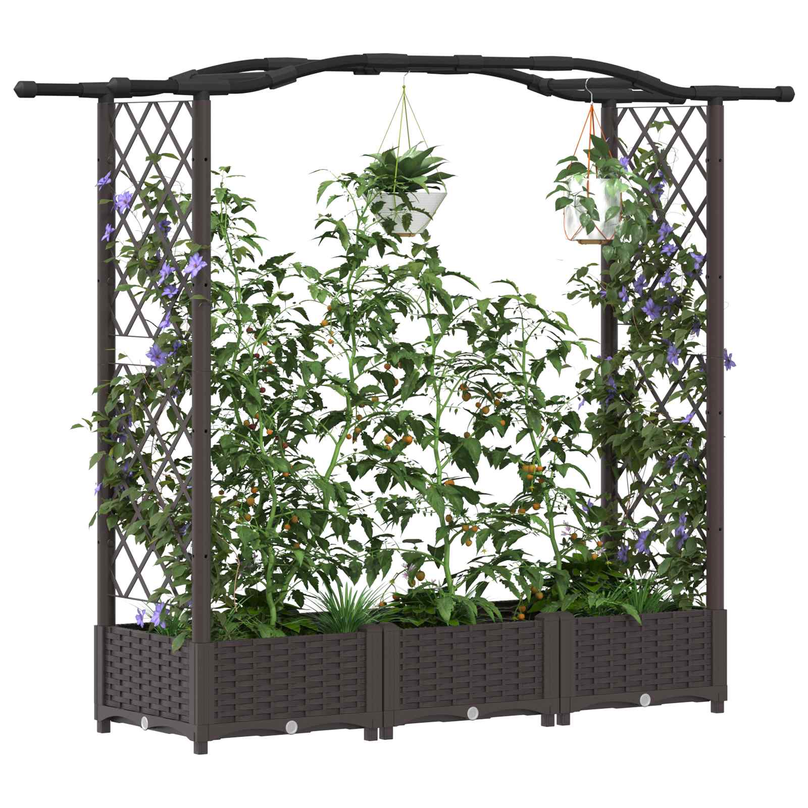 Pakeltas lovas su trelėmis ir stogu Ruda 169 x 40 x 123 cm PP Pakeltas lovas su trelėmis ir stogu Ruda 169 x 40 x 123 cm PP - Image 4