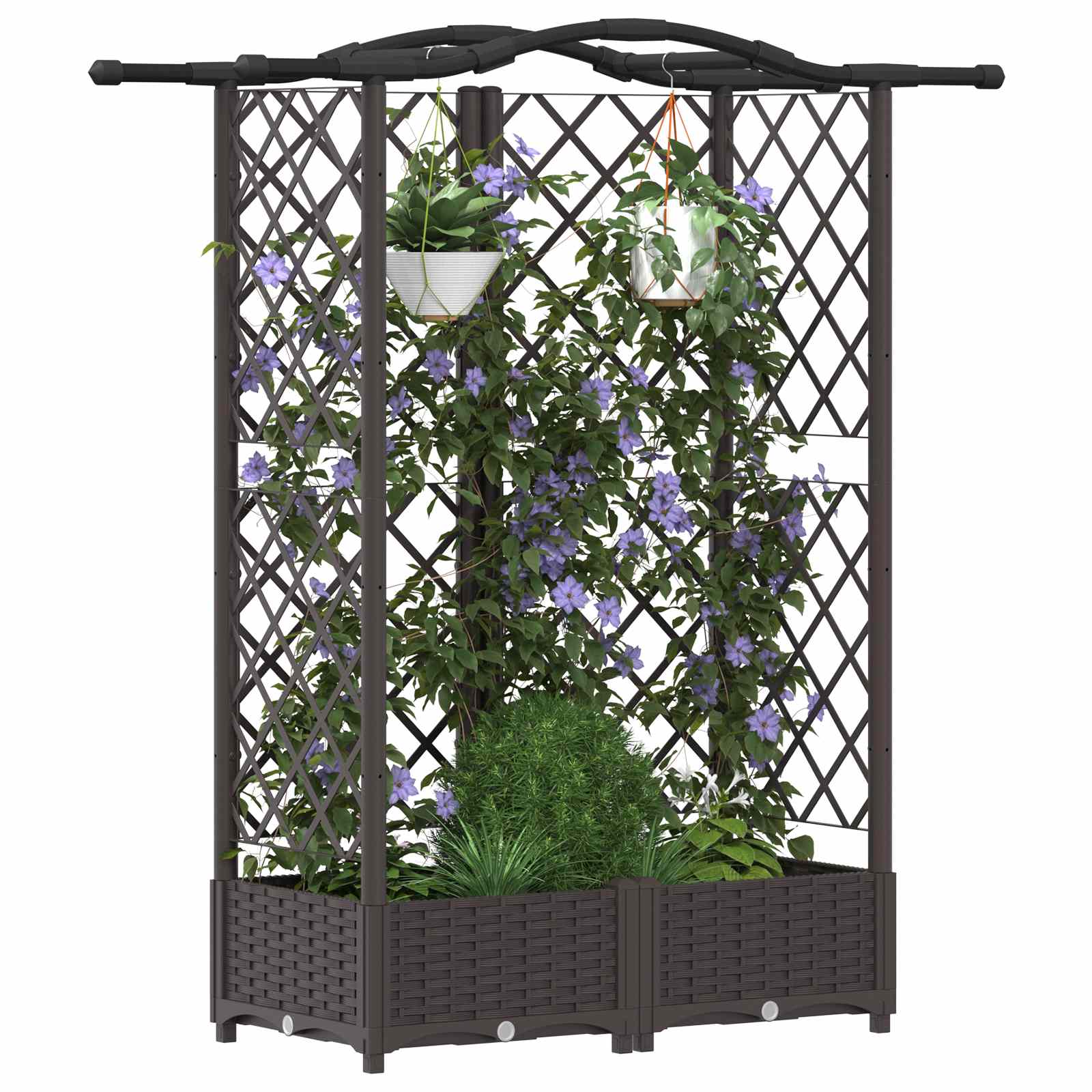 Pakeltas lovas su trelėmis ir stogu Ruda 124 x 40 x 123 cm PP Pakeltas lovas su trelėmis ir stogu Ruda 124 x 40 x 123 cm PP - Image 4