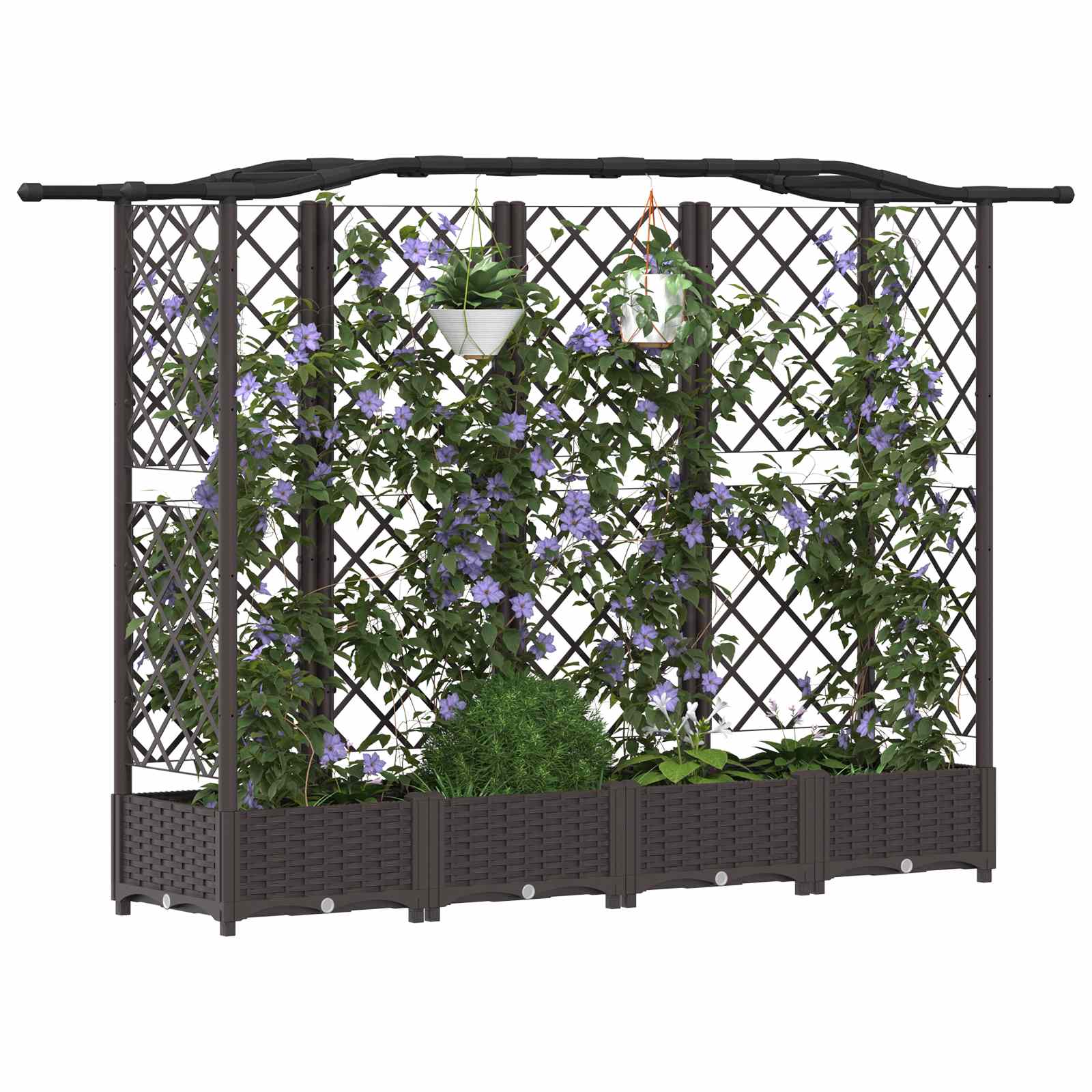 Pakeltas lovas su trelėmis ir stogu Ruda 203,5 x 40 x 123 cm PP Pakeltas lovas su trelėmis ir stogu Ruda 203,5 x 40 x 123 cm PP - Image 4