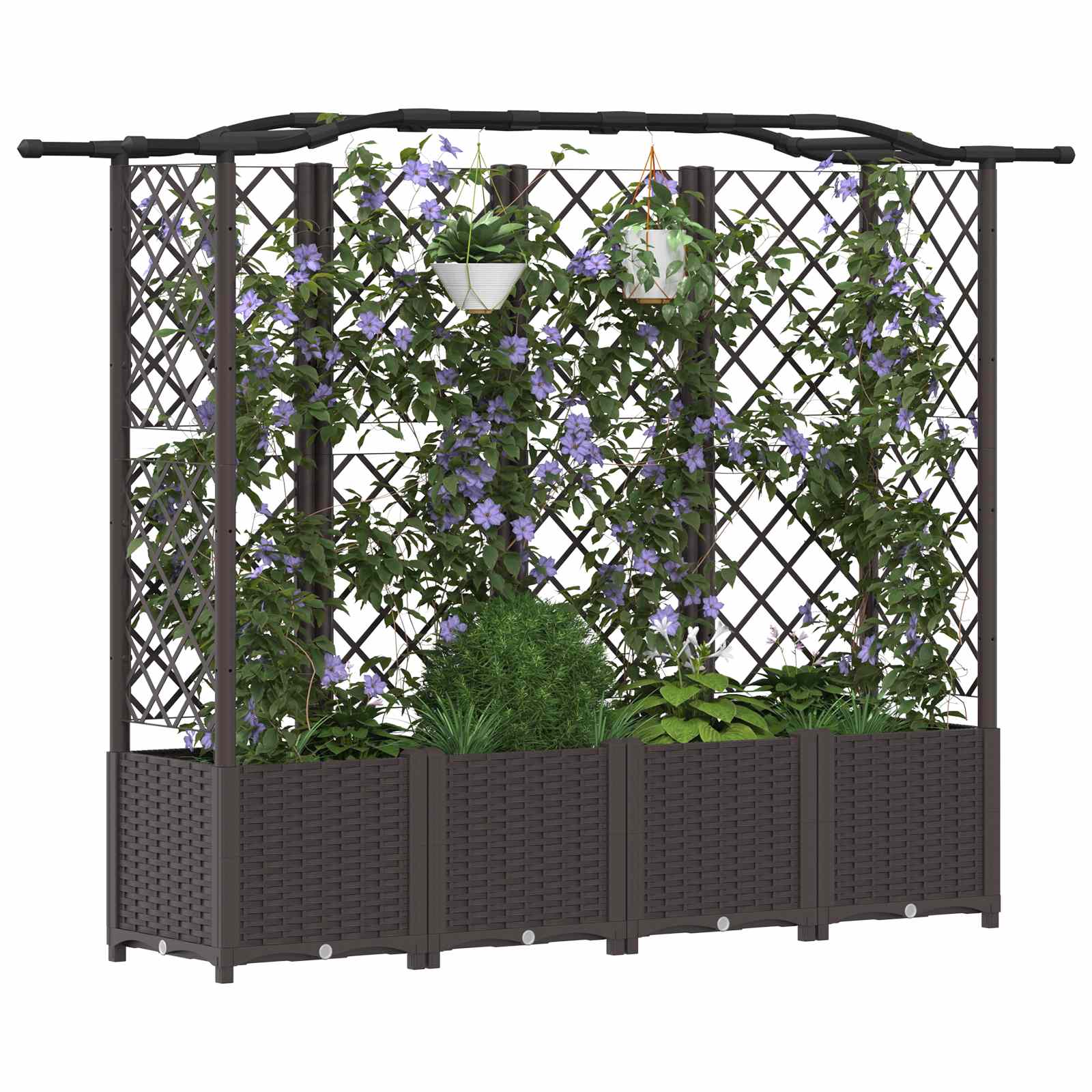 Pakeltas lovas su trelėmis ir stogu Ruda 204 x 40 x 138 cm PP Pakeltas lovas su trelėmis ir stogu Ruda 204 x 40 x 138 cm PP - Image 4