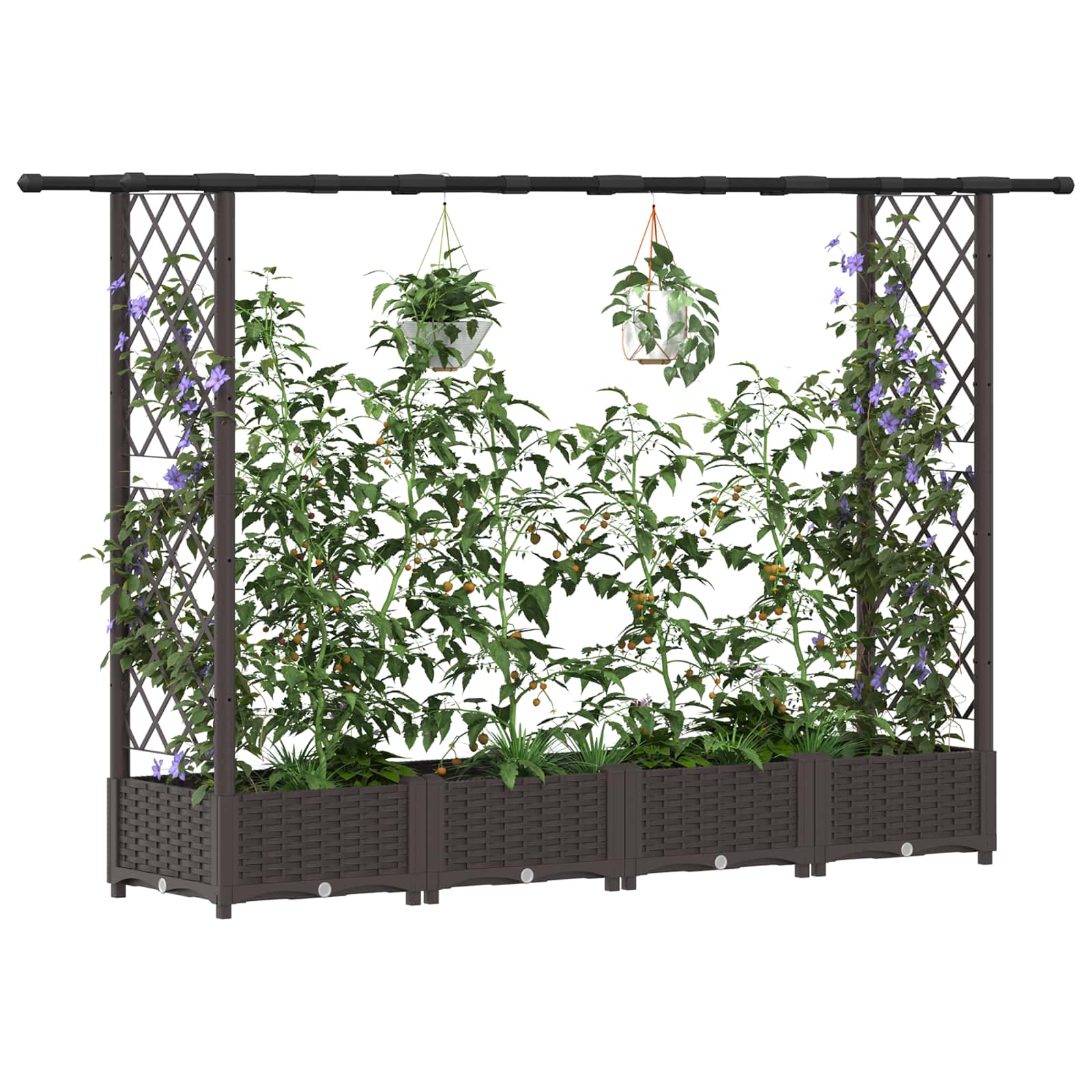 Pakeltas lovas su trelėmis ir stogu Ruda 203 x 40 x 121 cm PP Pakeltas lovas su trelėmis ir stogu Ruda 203 x 40 x 121 cm PP - Image 4