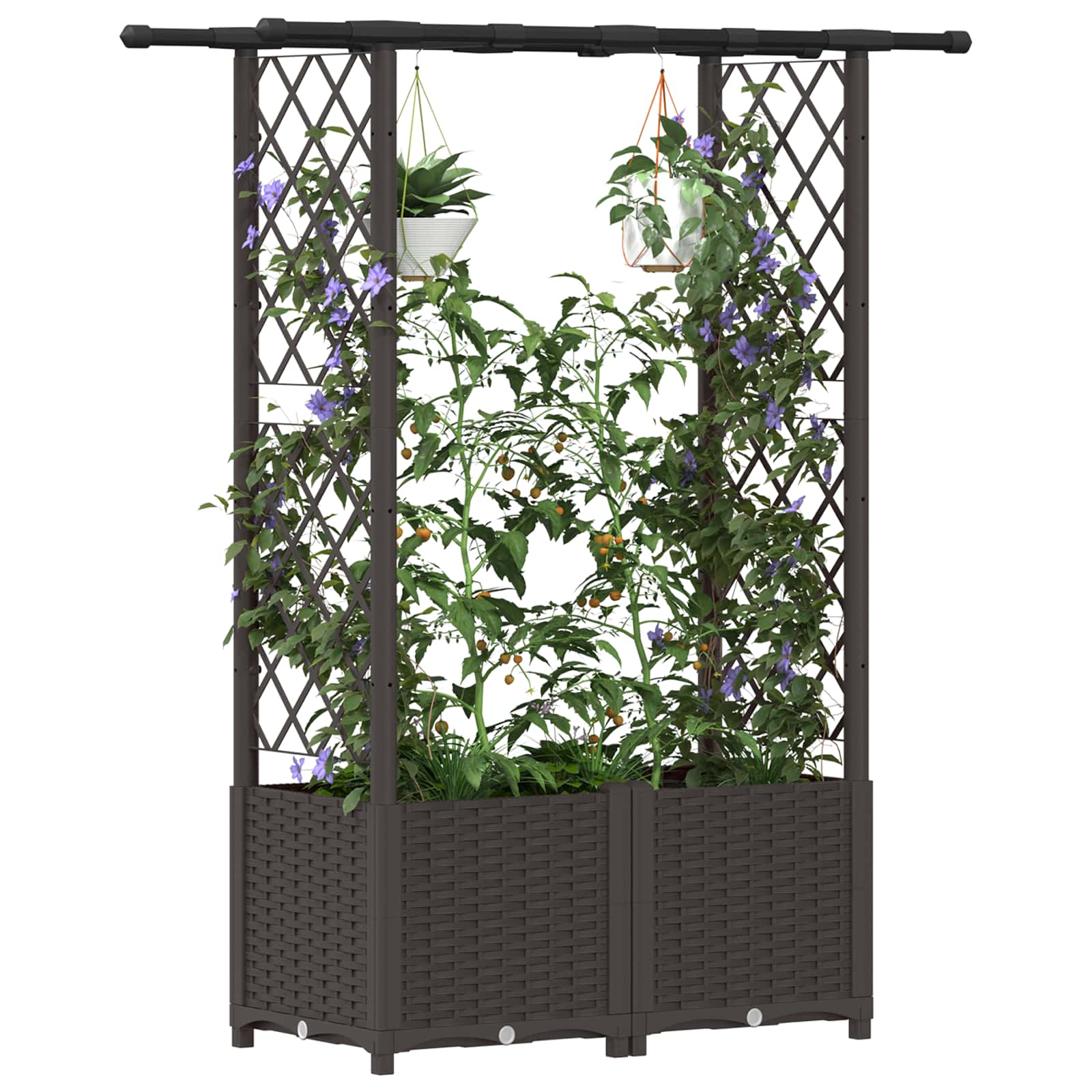 Pakeltas lovas su trelėmis ir stogu Ruda 124,5 x 40 x 136 cm PP Pakeltas lovas su trelėmis ir stogu Ruda 124,5 x 40 x 136 cm PP - Image 4