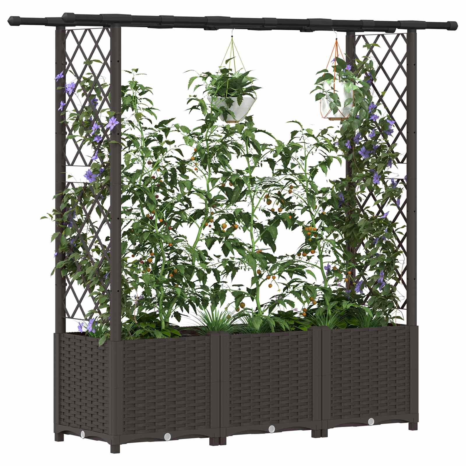 Pakeltas lovas su trelėmis ir stogu Ruda 162,5 x 40 x 136 cm PP Pakeltas lovas su trelėmis ir stogu Ruda 162,5 x 40 x 136 cm PP - Image 4