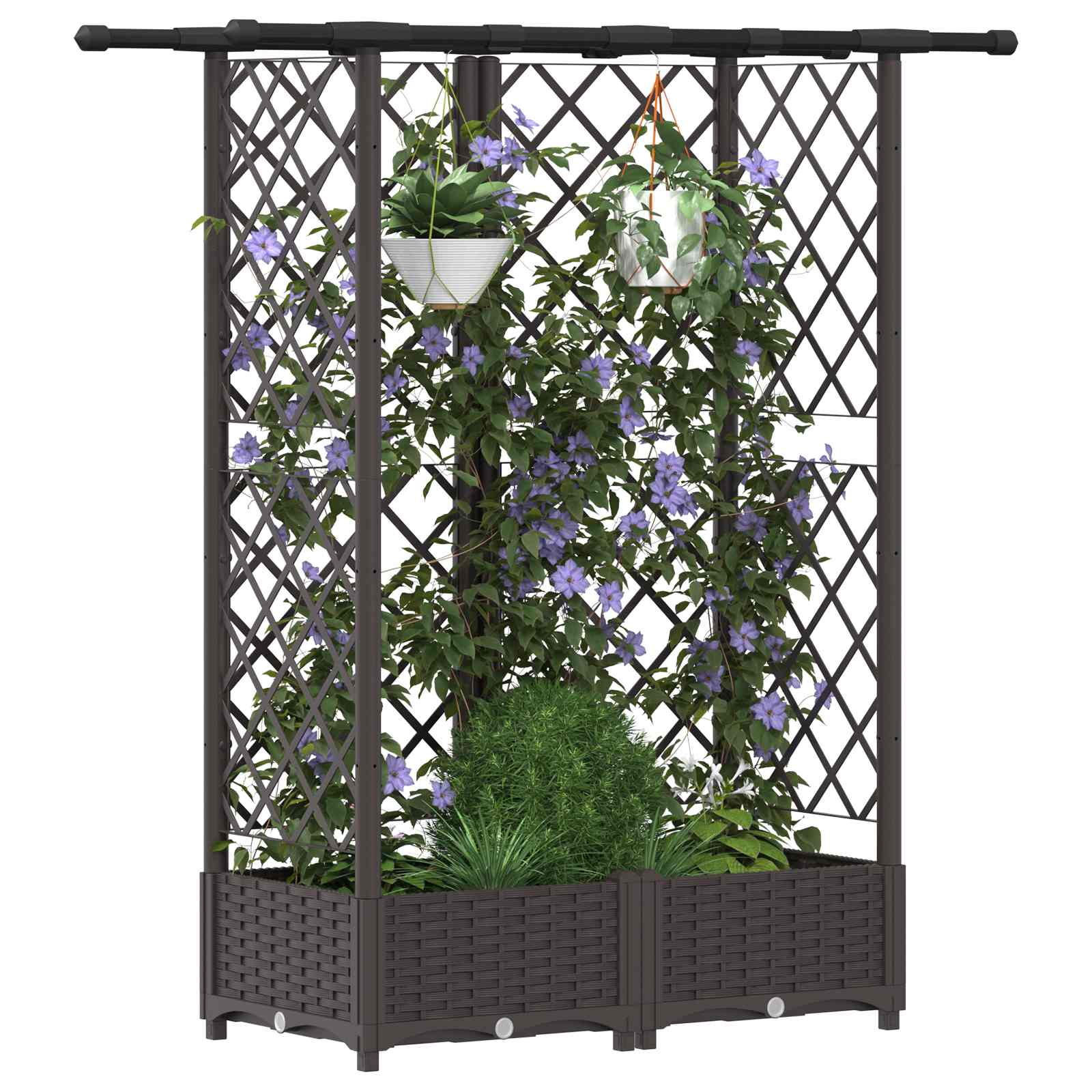 Pakeltas lovas su trelėmis ir stogu Ruda 124 x 40 x 121 cm PP Pakeltas lovas su trelėmis ir stogu Ruda 124 x 40 x 121 cm PP - Image 4