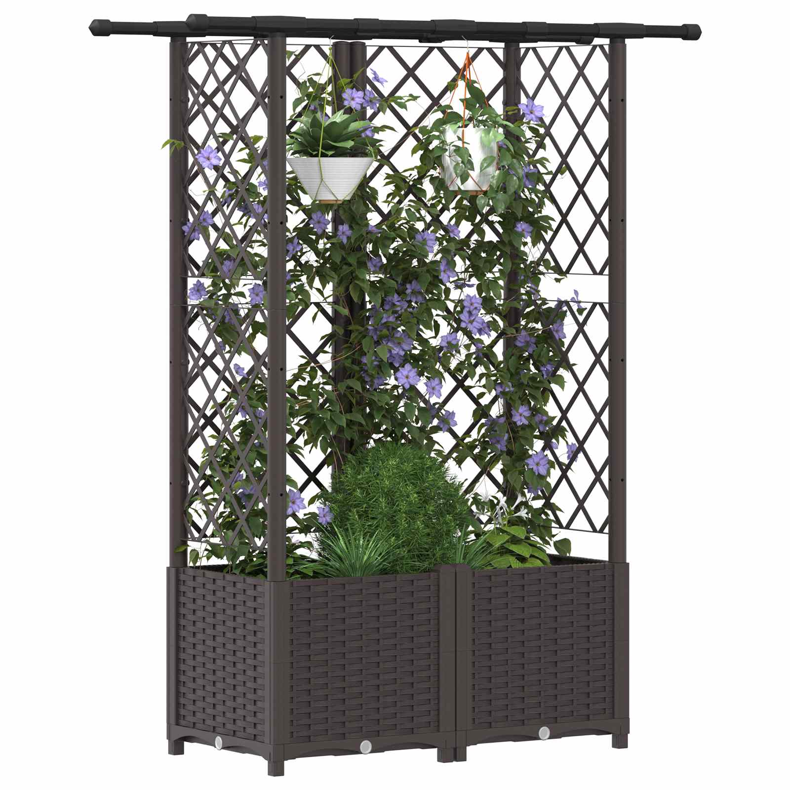 Pakeltas lovas su trelėmis ir stogu Ruda 124 x 40 x 136 cm PP Pakeltas lovas su trelėmis ir stogu Ruda 124 x 40 x 136 cm PP - Image 4