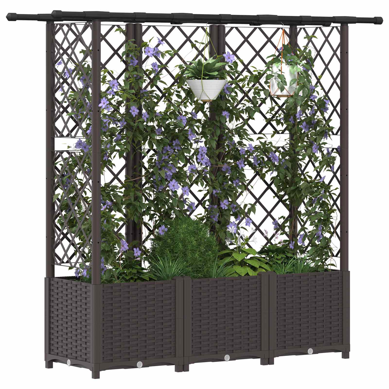 Pakeltas lovas su trelėmis ir stogu Ruda 163,5 x 40 x 136 cm PP Pakeltas lovas su trelėmis ir stogu Ruda 163,5 x 40 x 136 cm PP - Image 4