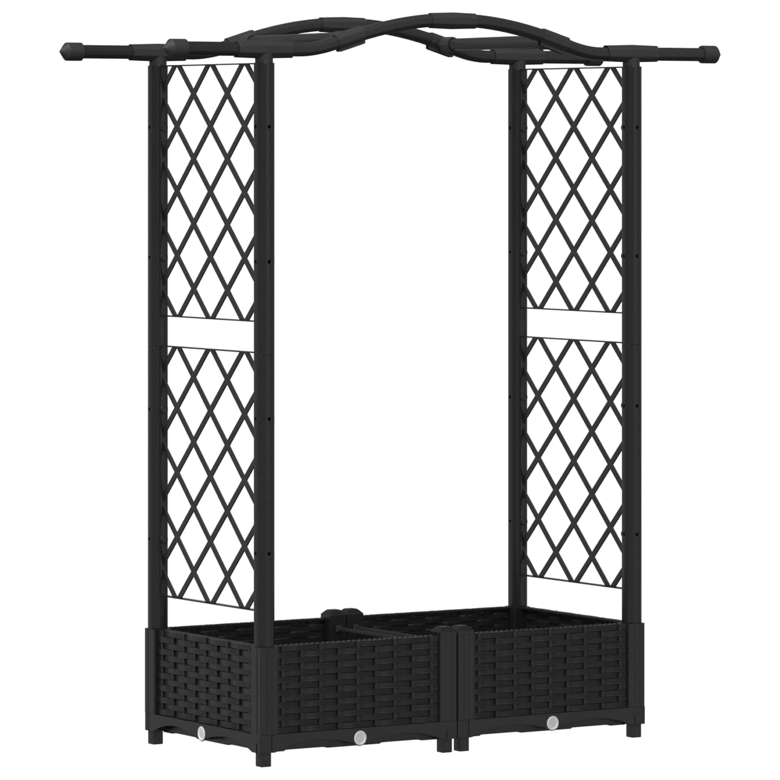 Pakeltas lovas su trelėmis ir stogu Juoda 124 x 40 x 123 cm PP Pakeltas lovas su trelėmis ir stogu Juoda 124 x 40 x 123 cm PP - Image 3