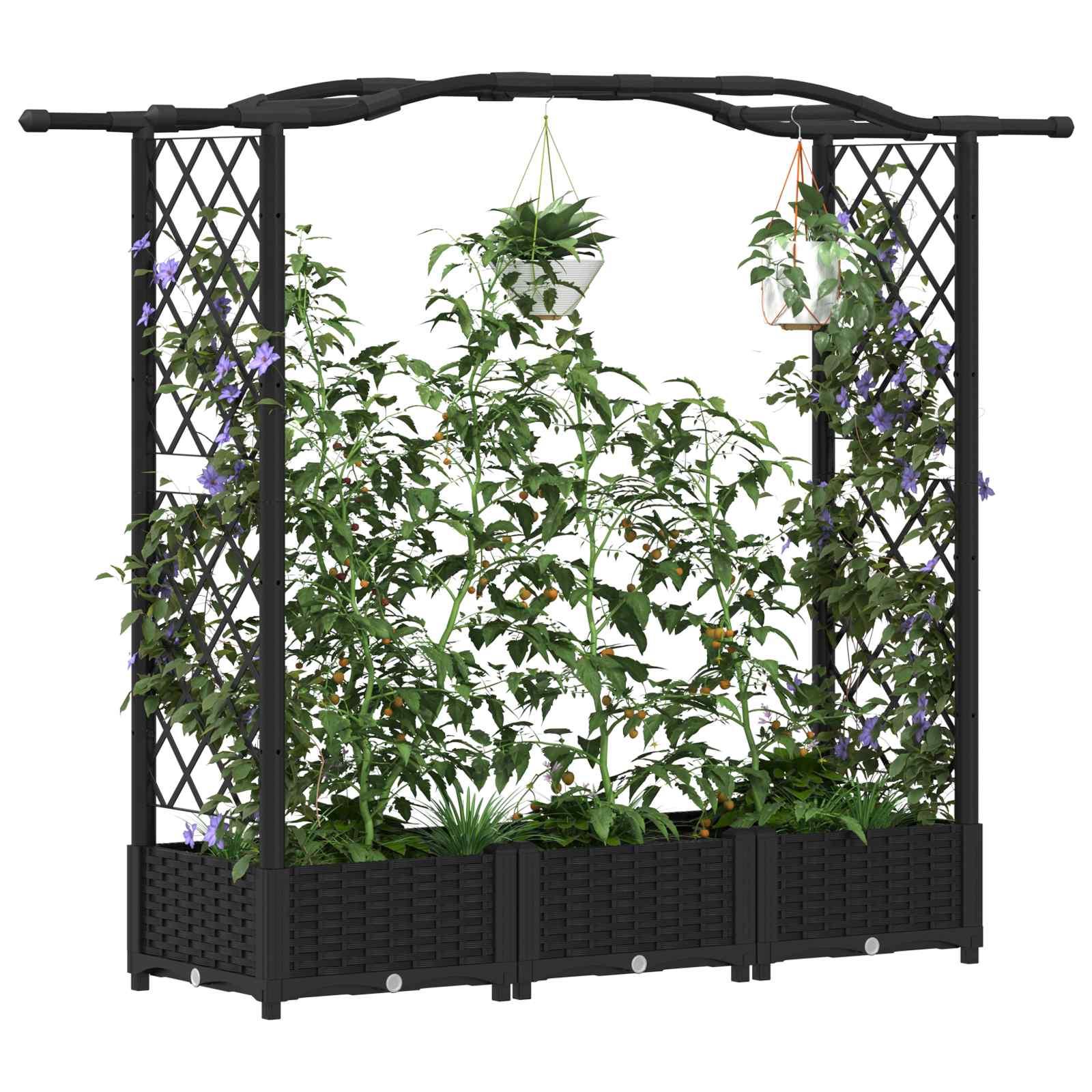 Pakeltas lovas su trelėmis ir stogu Juoda 169 x 40 x 123 cm PP Pakeltas lovas su trelėmis ir stogu Juoda 169 x 40 x 123 cm PP - Image 4