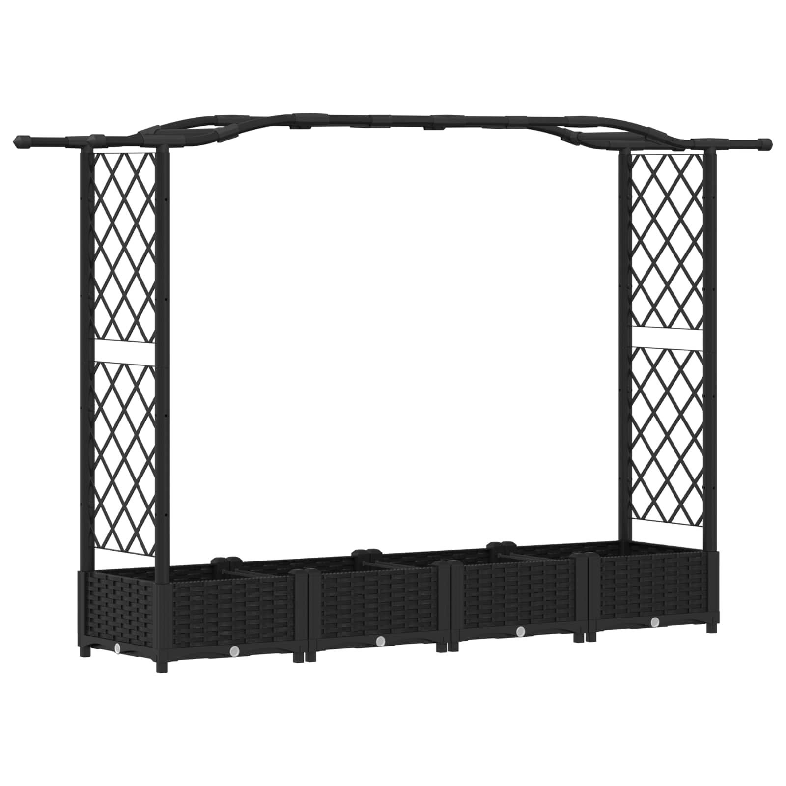 Pakeltas lovas su trelėmis ir stogu Juoda 207 x 40 x 123 cm PP Pakeltas lovas su trelėmis ir stogu Juoda 207 x 40 x 123 cm PP - Image 3