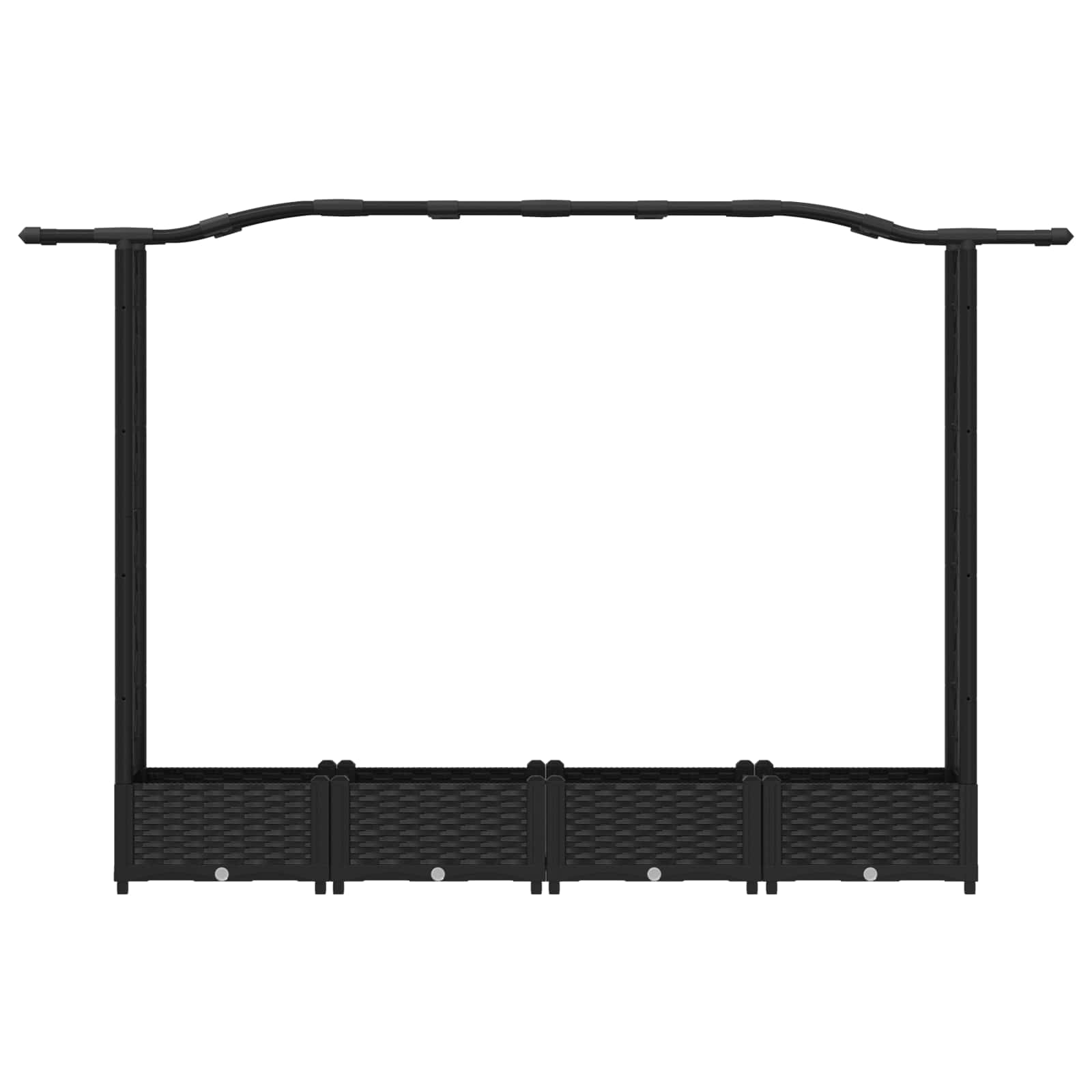 Pakeltas lovas su trelėmis ir stogu Juoda 207 x 40 x 123 cm PP Pakeltas lovas su trelėmis ir stogu Juoda 207 x 40 x 123 cm PP - Image 5