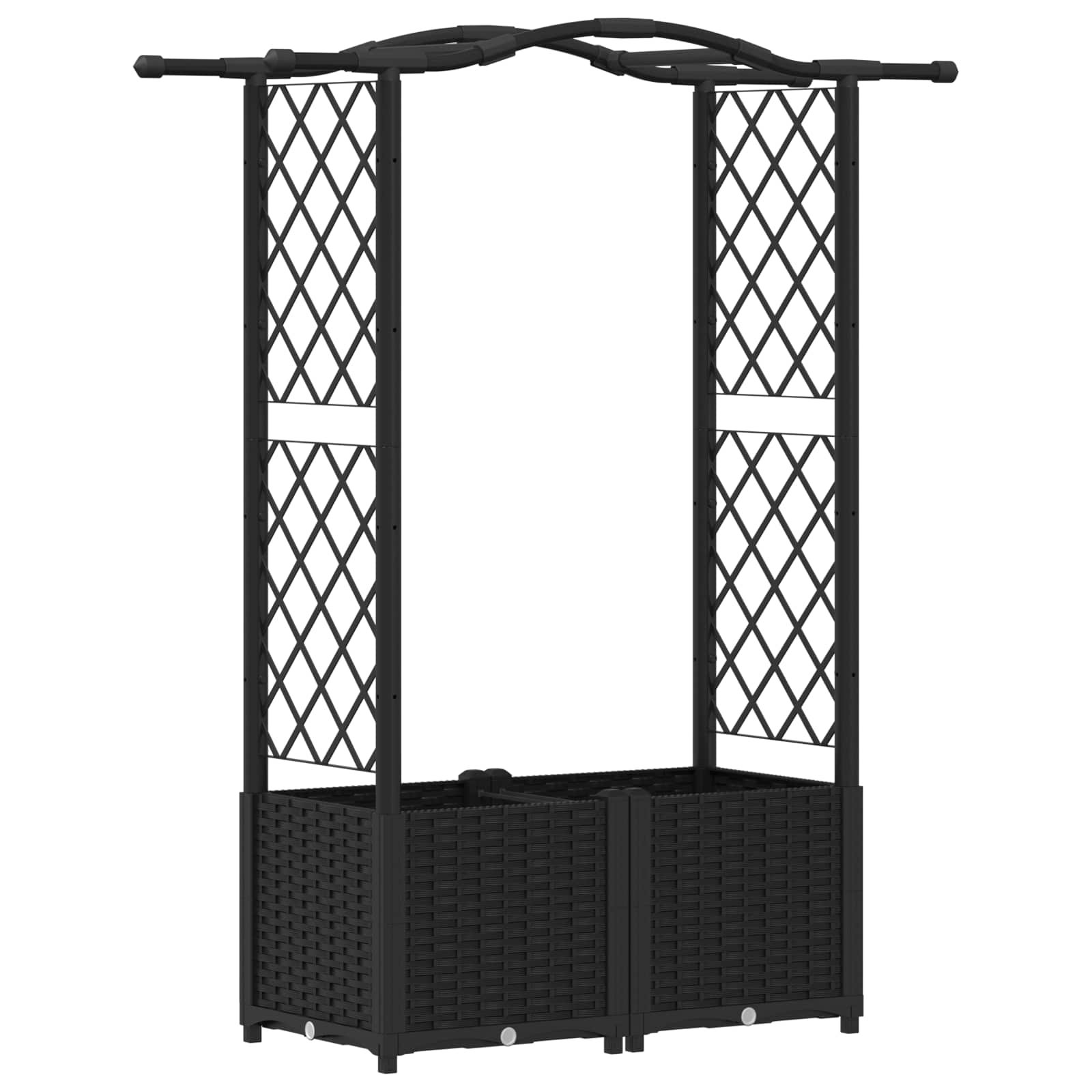 Pakeltas lovas su trelėmis ir stogu Juoda 125 x 40 x 138 cm PP Pakeltas lovas su trelėmis ir stogu Juoda 125 x 40 x 138 cm PP - Image 3