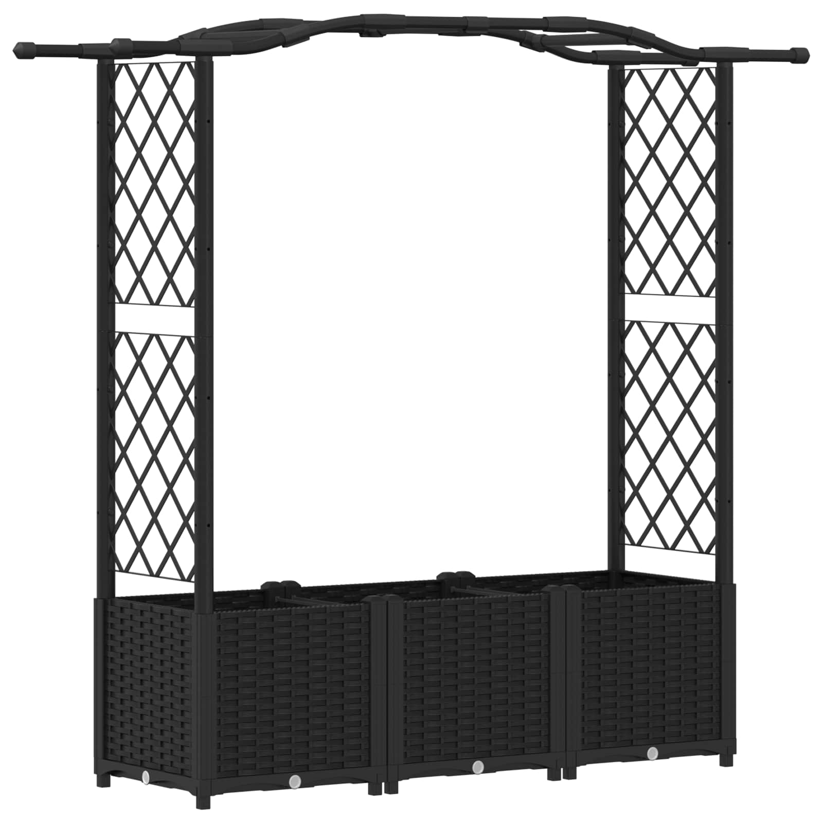 Pakeltas lovas su trelėmis ir stogu Juoda 164 x 40 x 138 cm PP Pakeltas lovas su trelėmis ir stogu Juoda 164 x 40 x 138 cm PP - Image 3