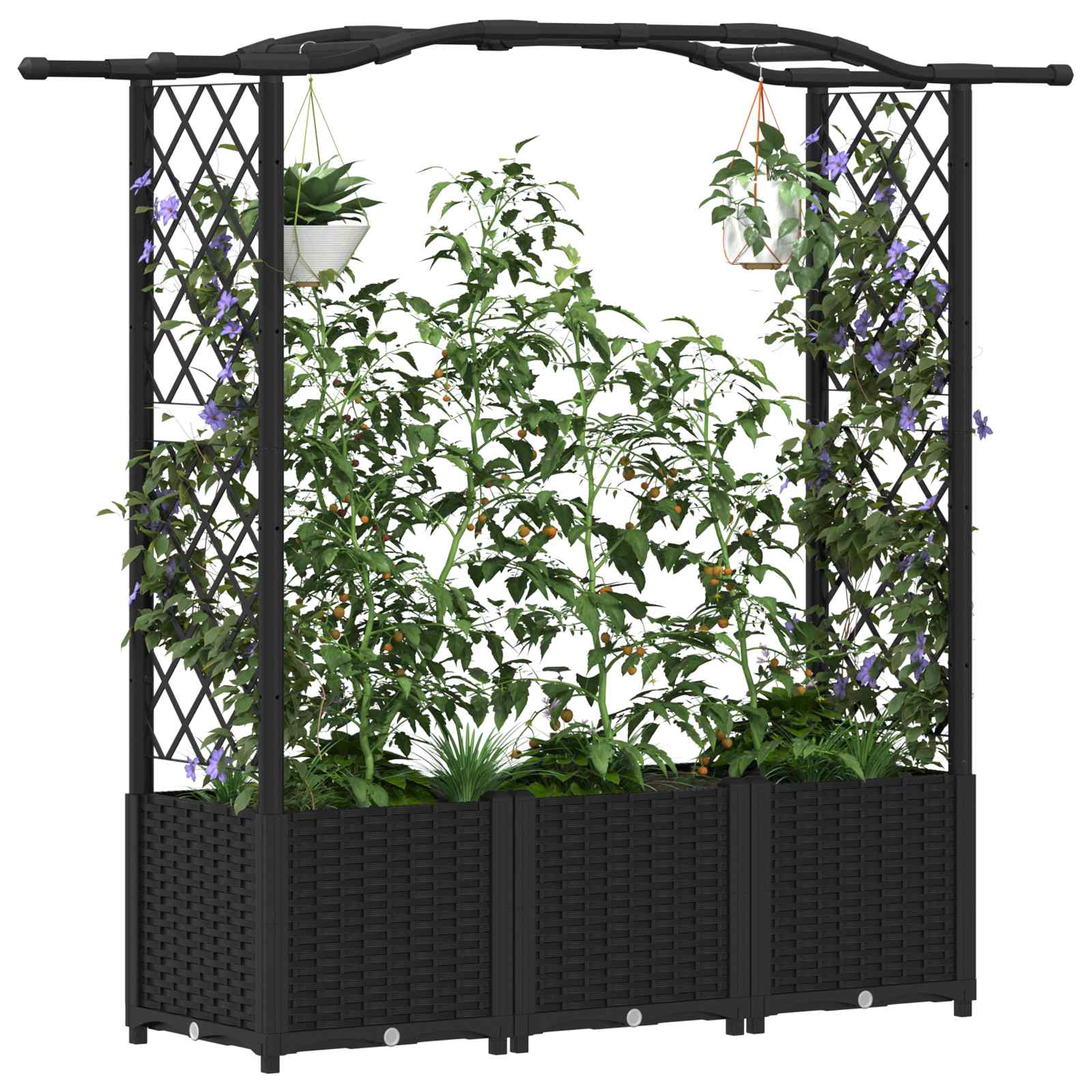 Pakeltas lovas su trelėmis ir stogu Juoda 164 x 40 x 138 cm PP Pakeltas lovas su trelėmis ir stogu Juoda 164 x 40 x 138 cm PP - Image 4