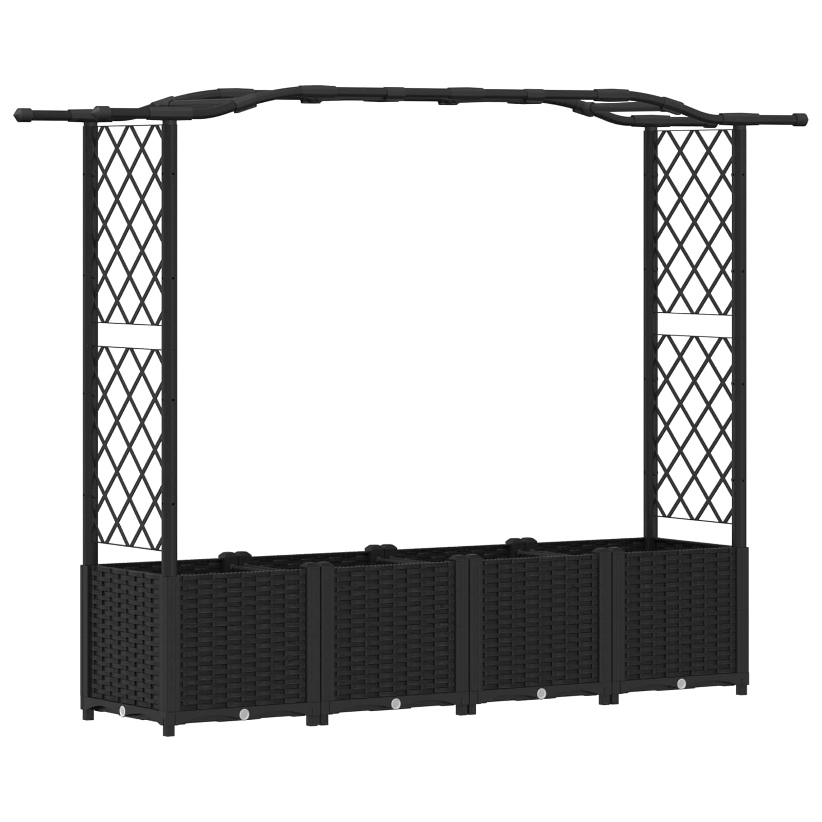 Pakeltas lovas su trelėmis ir stogu Juoda 204 x 40 x 138 cm PP Pakeltas lovas su trelėmis ir stogu Juoda 204 x 40 x 138 cm PP - Image 3