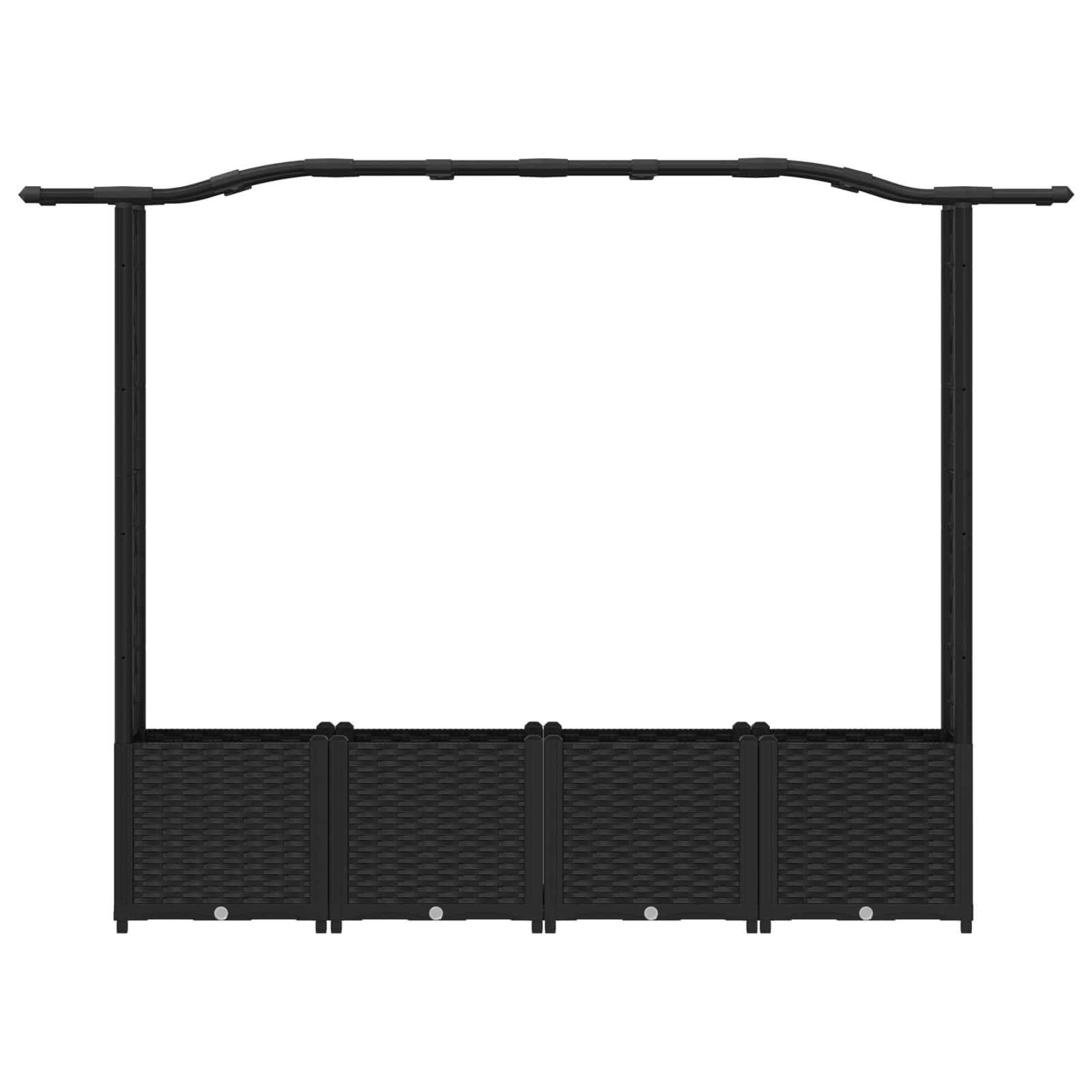 Pakeltas lovas su trelėmis ir stogu Juoda 204 x 40 x 138 cm PP Pakeltas lovas su trelėmis ir stogu Juoda 204 x 40 x 138 cm PP - Image 5