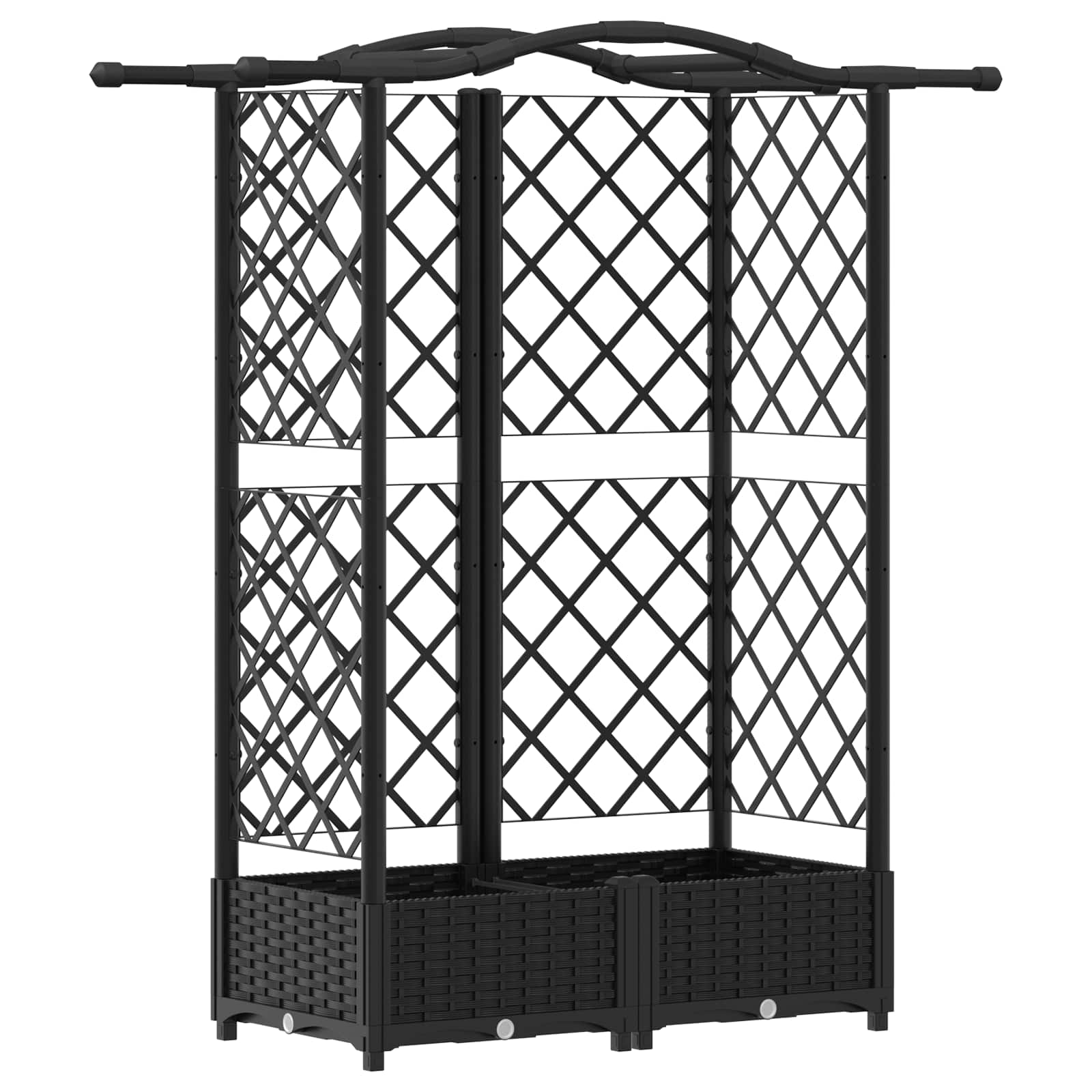 Pakeltas lovas su trelėmis ir stogu Juoda 124 x 40 x 123 cm PP Pakeltas lovas su trelėmis ir stogu Juoda 124 x 40 x 123 cm PP - Image 3
