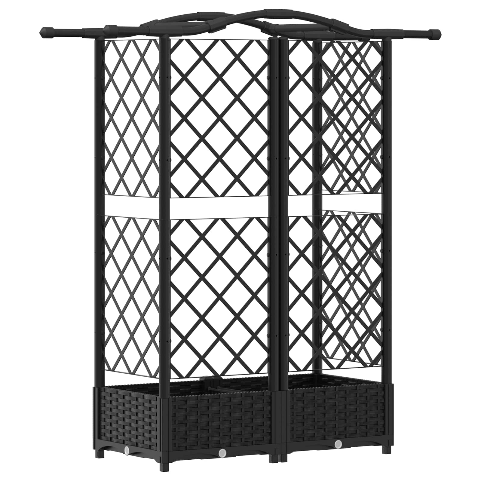 Pakeltas lovas su trelėmis ir stogu Juoda 124 x 40 x 123 cm PP Pakeltas lovas su trelėmis ir stogu Juoda 124 x 40 x 123 cm PP - Image 6