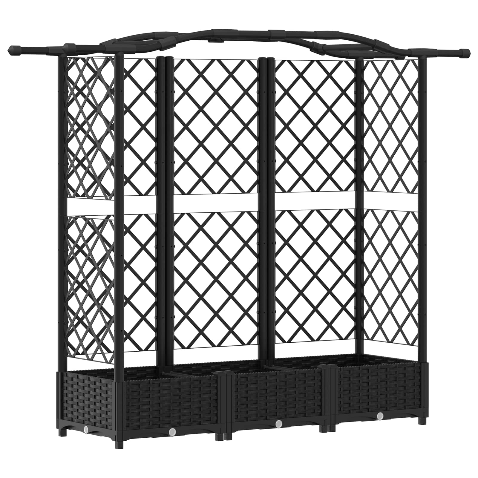Pakeltas lovas su trelėmis ir stogu Juoda 163 x 40 x 123 cm PP Pakeltas lovas su trelėmis ir stogu Juoda 163 x 40 x 123 cm PP - Image 3