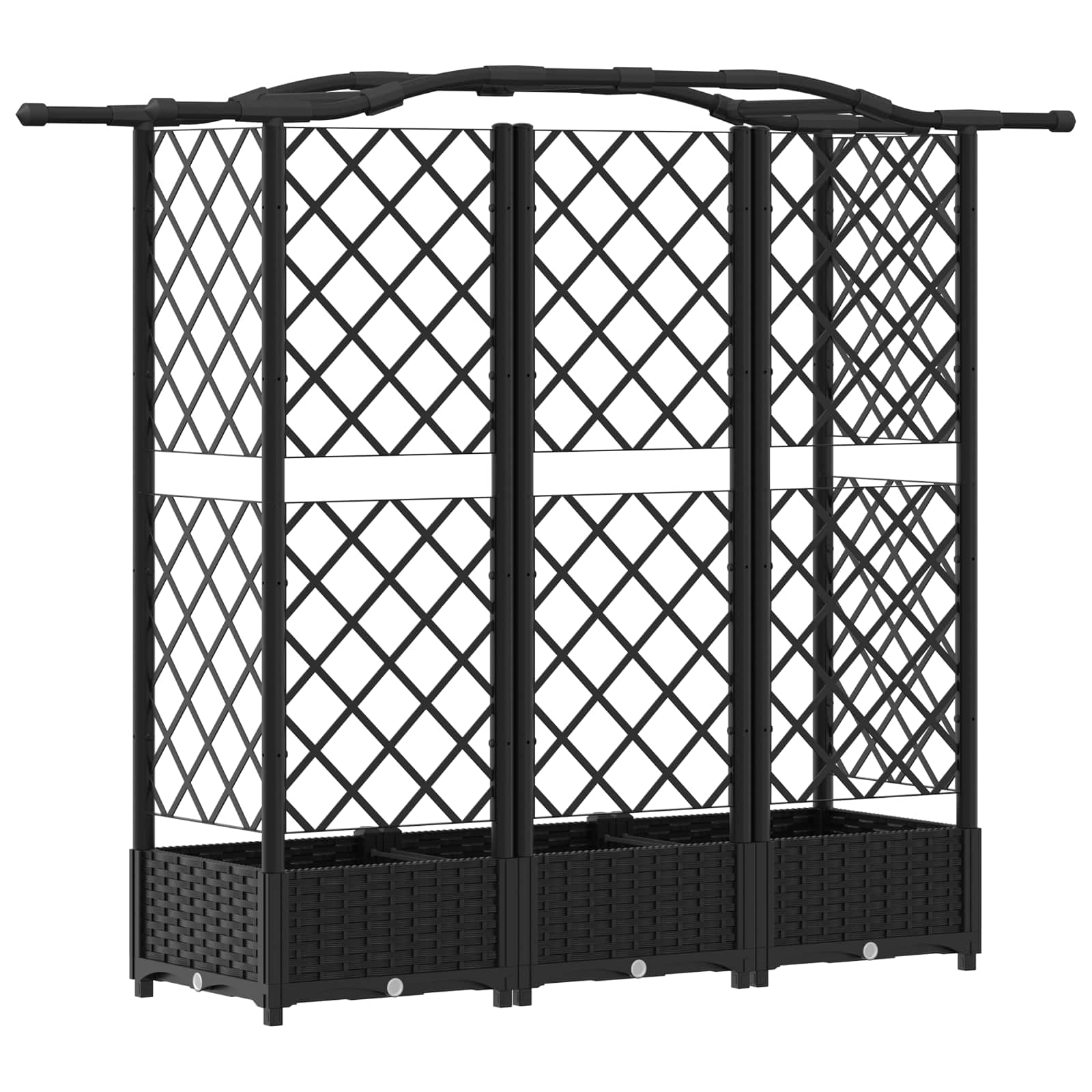Pakeltas lovas su trelėmis ir stogu Juoda 163 x 40 x 123 cm PP Pakeltas lovas su trelėmis ir stogu Juoda 163 x 40 x 123 cm PP - Image 6