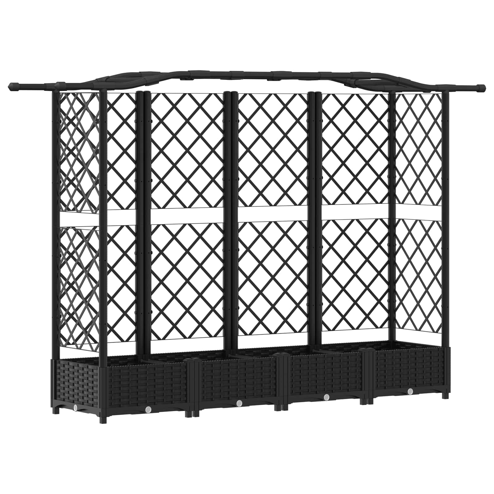 Pakeltas lovas su trelėmis ir stogu Juoda 203,5 x 40 x 123 cm Pakeltas lovas su trelėmis ir stogu Juoda 203,5 x 40 x 123 cm - Image 3