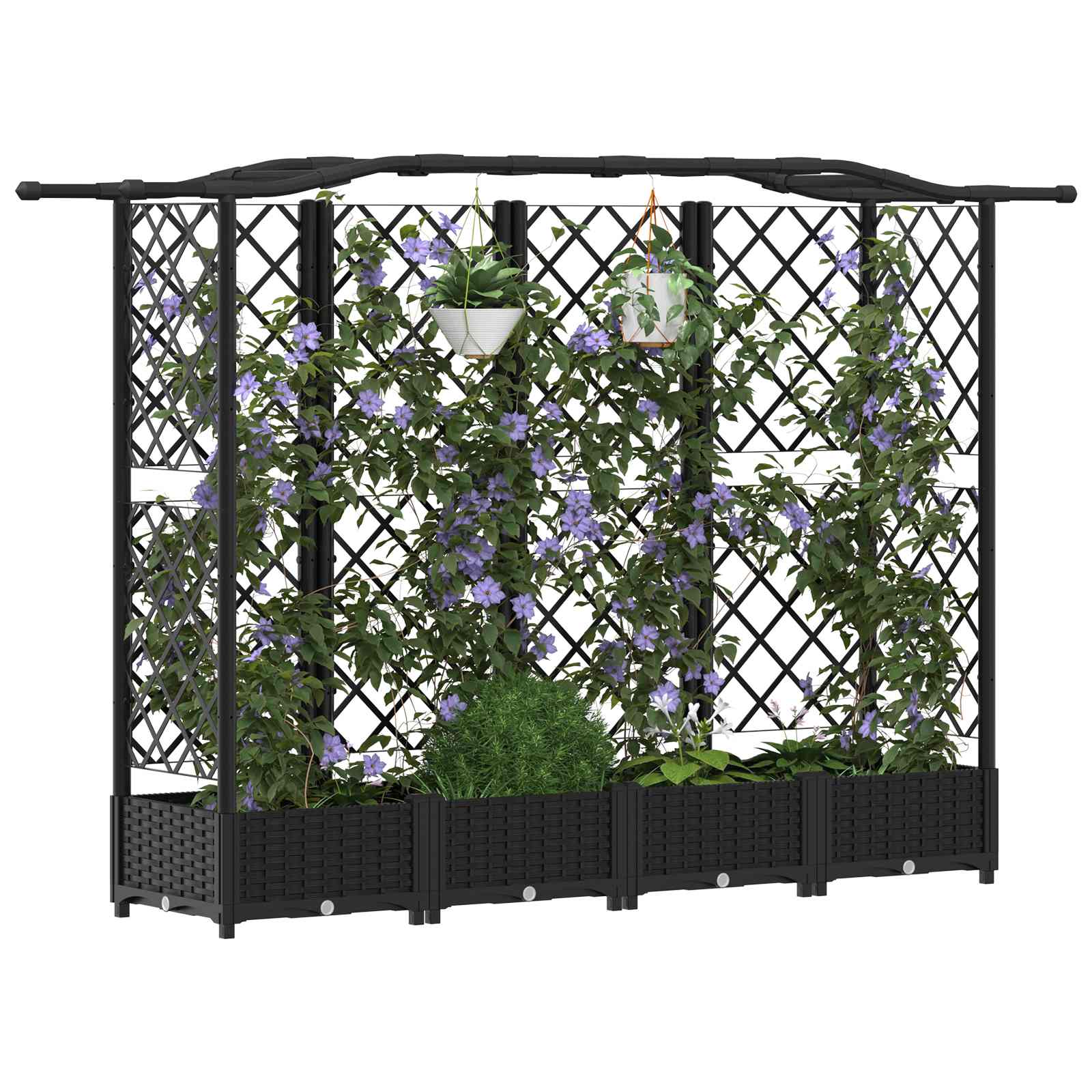 Pakeltas lovas su trelėmis ir stogu Juoda 203,5 x 40 x 123 cm Pakeltas lovas su trelėmis ir stogu Juoda 203,5 x 40 x 123 cm - Image 4