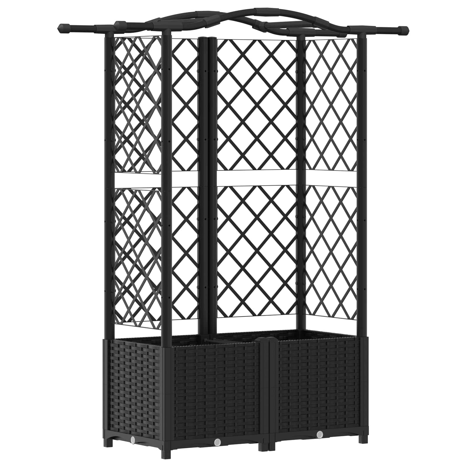 Pakeltas lovas su trelėmis ir stogu Juoda 122 x 40 x 138 cm PP Pakeltas lovas su trelėmis ir stogu Juoda 122 x 40 x 138 cm PP - Image 3