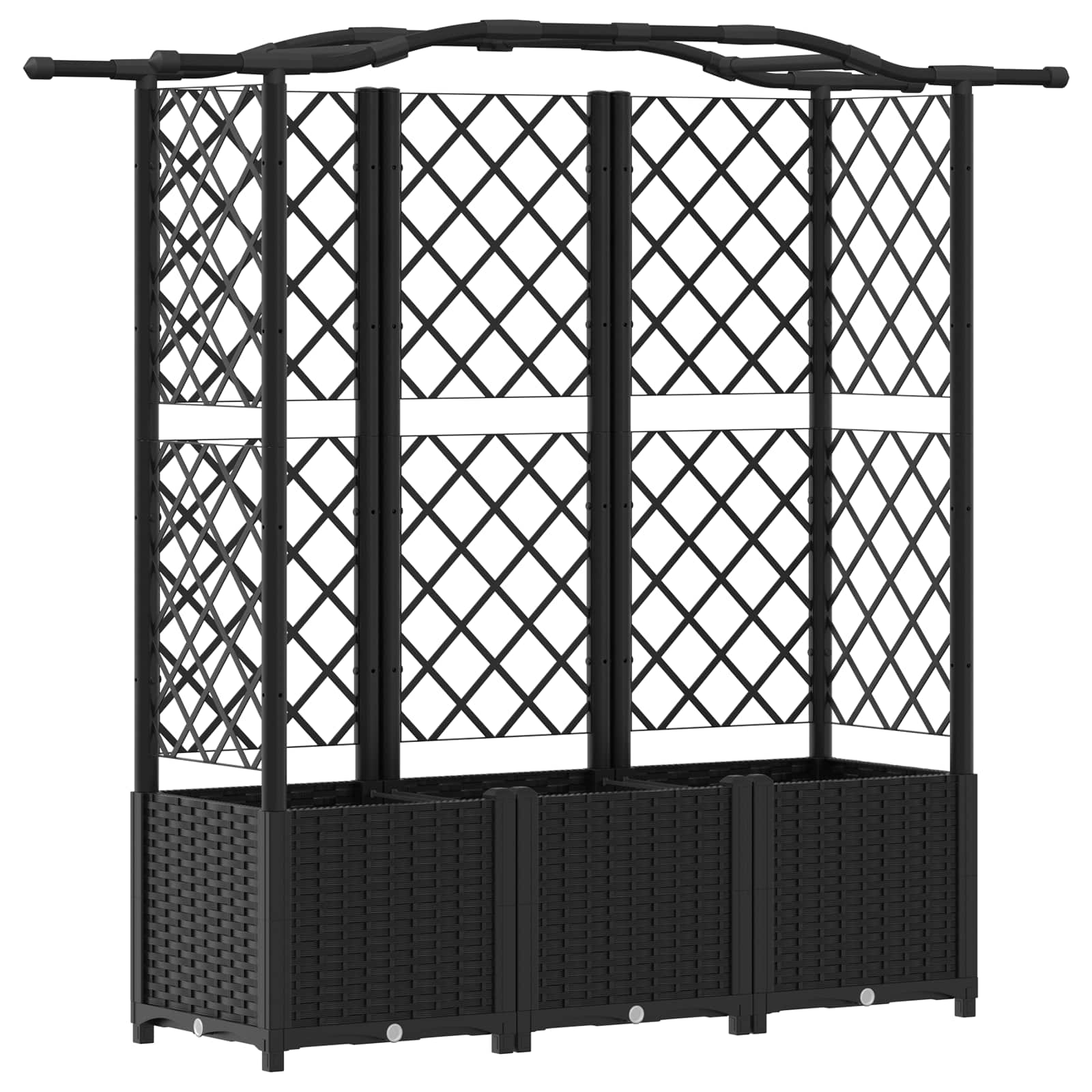 Pakeltas lovas su trelėmis ir stogu Juoda 163 x 40 x 138 cm PP Pakeltas lovas su trelėmis ir stogu Juoda 163 x 40 x 138 cm PP - Image 3