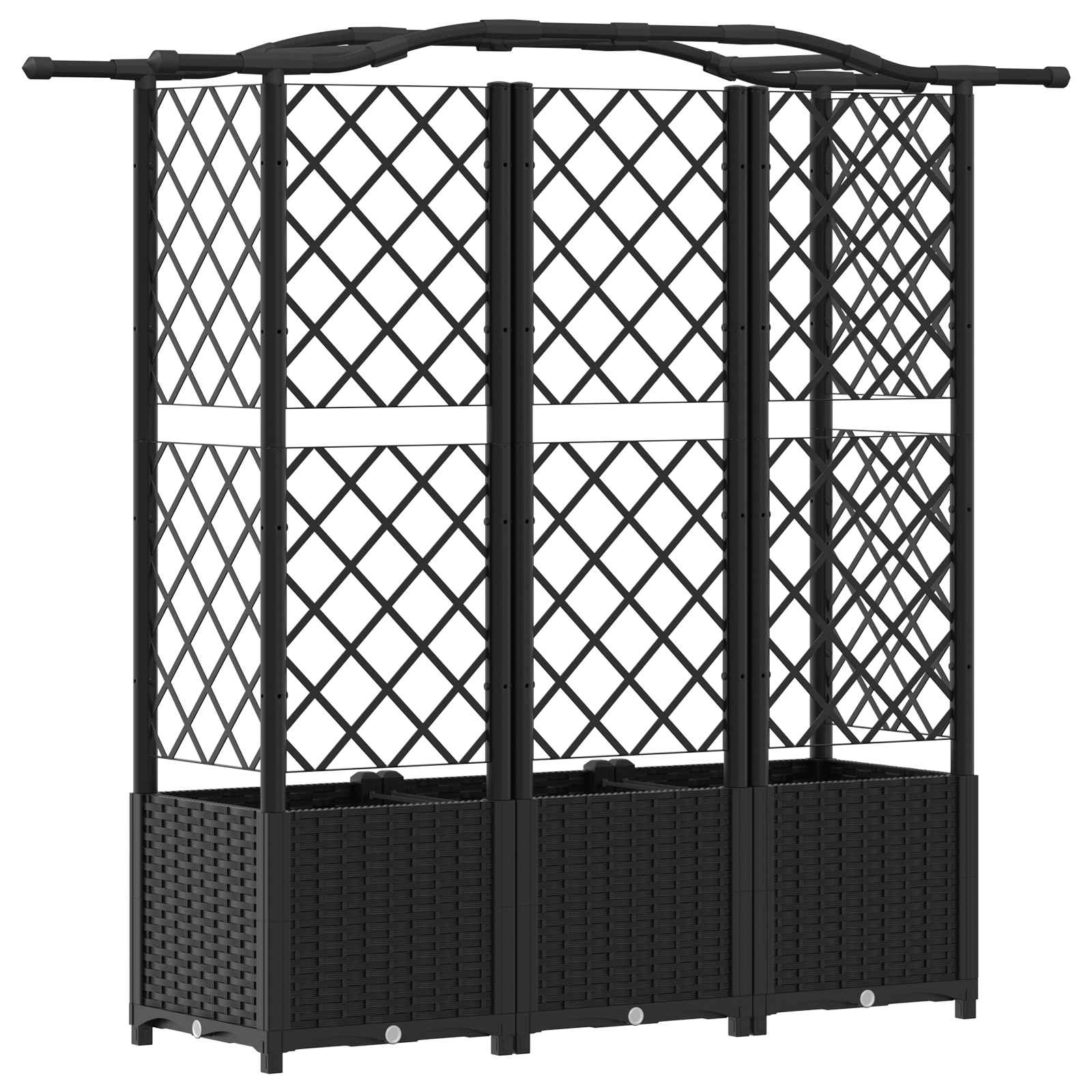 Pakeltas lovas su trelėmis ir stogu Juoda 163 x 40 x 138 cm PP Pakeltas lovas su trelėmis ir stogu Juoda 163 x 40 x 138 cm PP - Image 6
