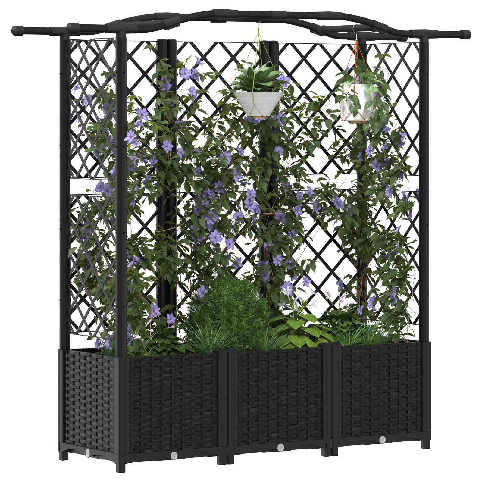 Pakeltas lovas su trelėmis ir stogu Juoda 163 x 40 x 138 cm PP Pakeltas lovas su trelėmis ir stogu Juoda 163 x 40 x 138 cm PP - Image 4