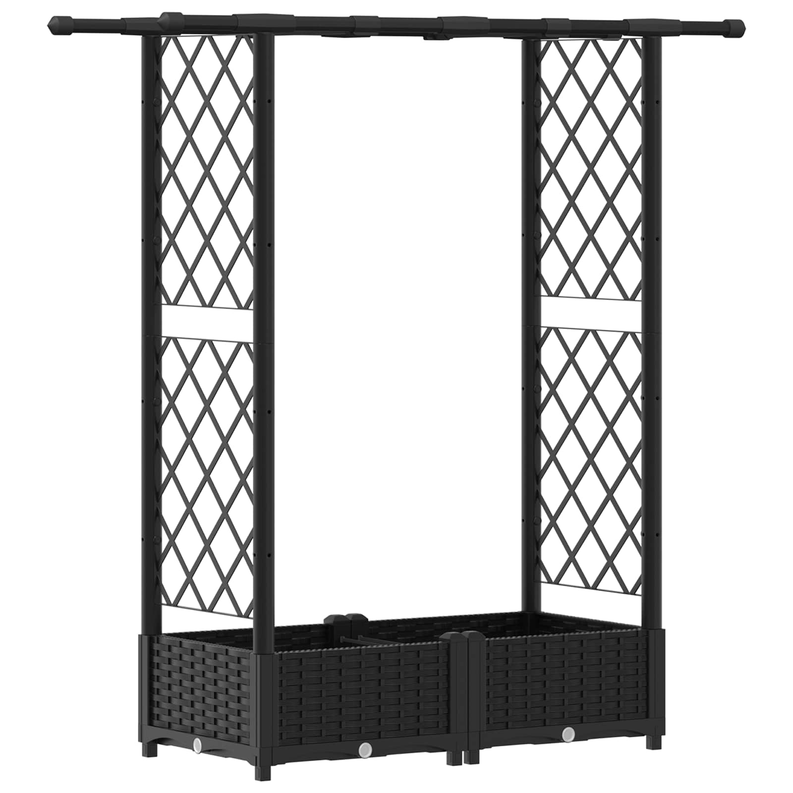 Pakeltas lovas su trelėmis ir stogu Juoda 122,5 x 40 x 121 cm Pakeltas lovas su trelėmis ir stogu Juoda 122,5 x 40 x 121 cm - Image 3