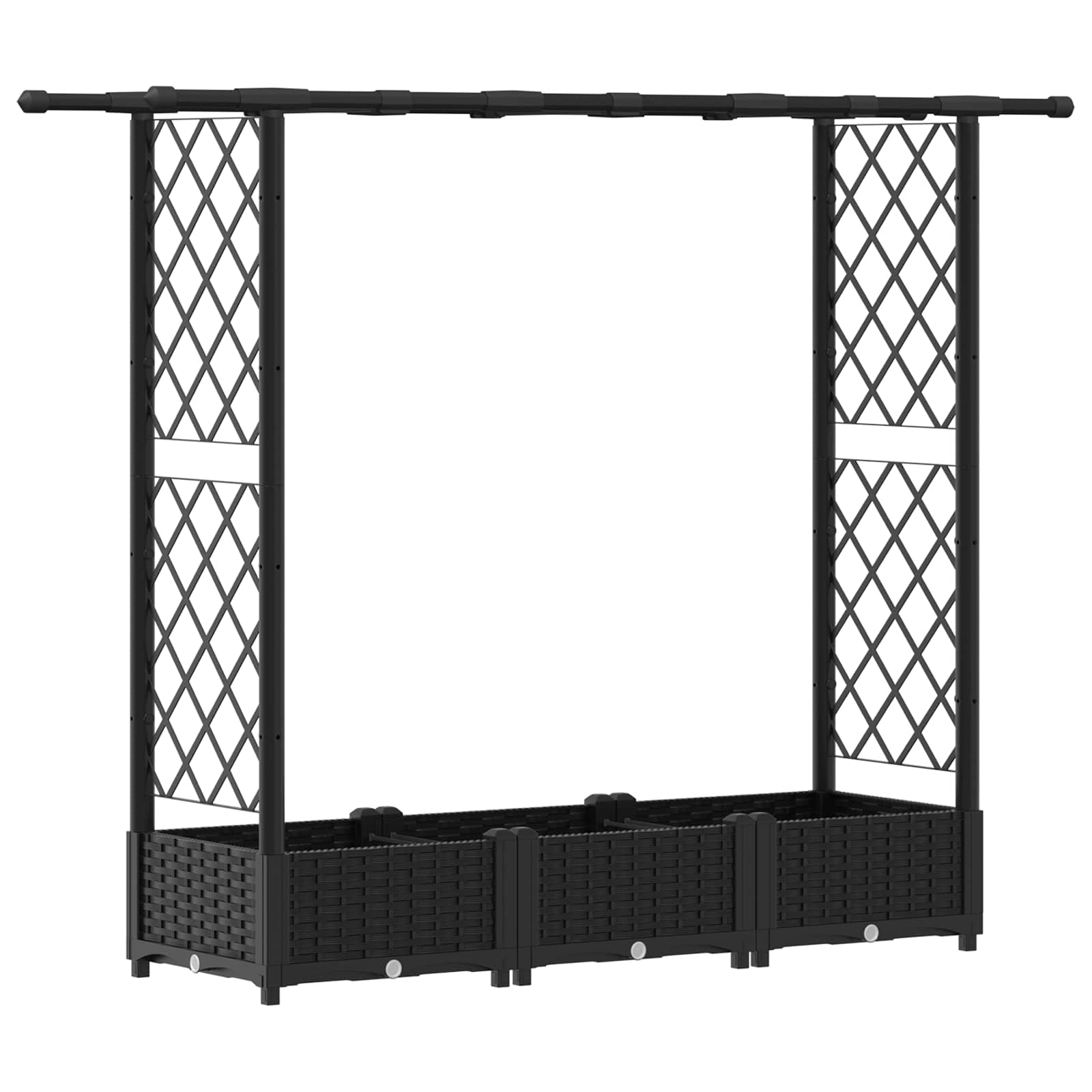 Pakeltas lovas su trelėmis ir stogu Juoda 164 x 40 x 121 cm PP Pakeltas lovas su trelėmis ir stogu Juoda 164 x 40 x 121 cm PP - Image 3