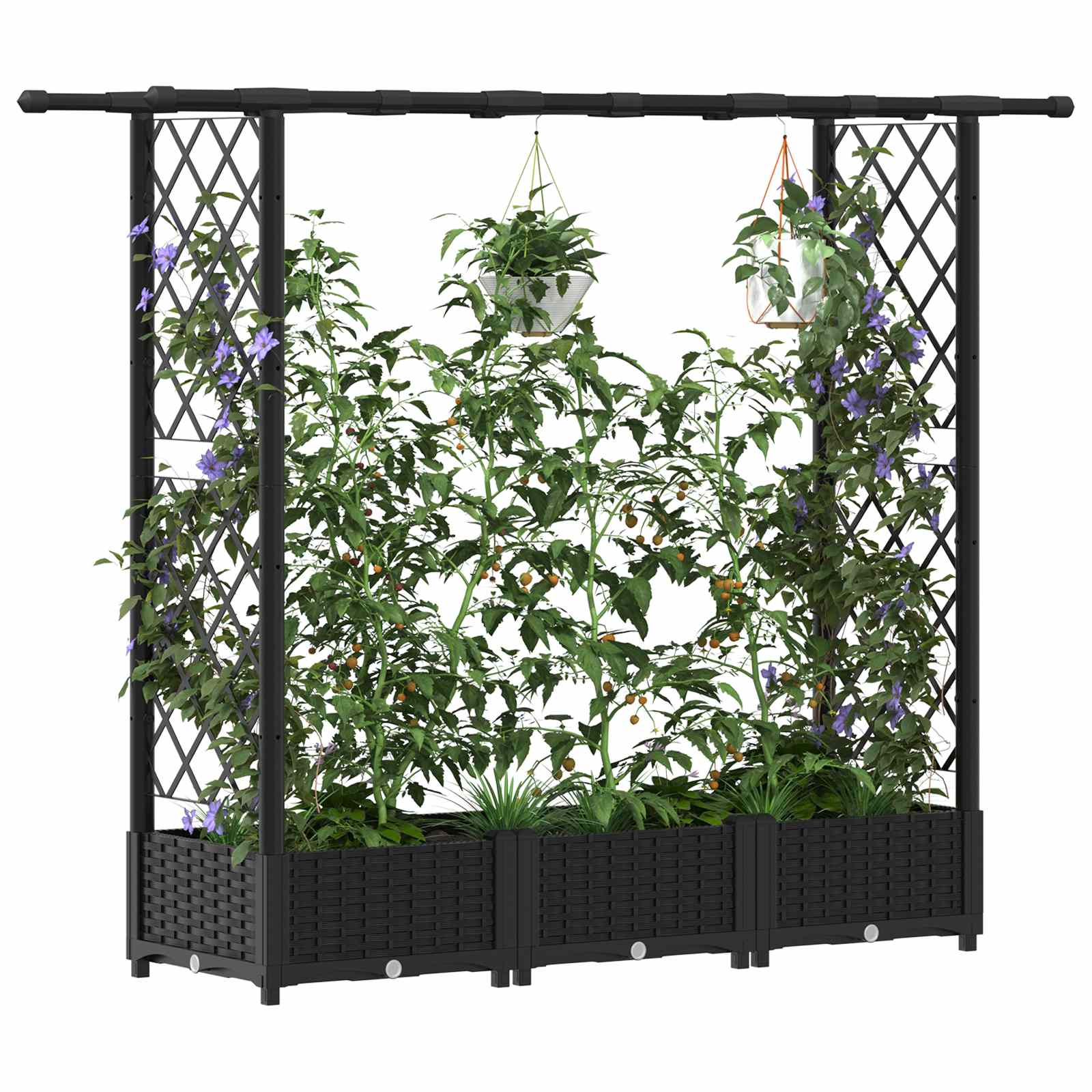 Pakeltas lovas su trelėmis ir stogu Juoda 164 x 40 x 121 cm PP Pakeltas lovas su trelėmis ir stogu Juoda 164 x 40 x 121 cm PP - Image 4