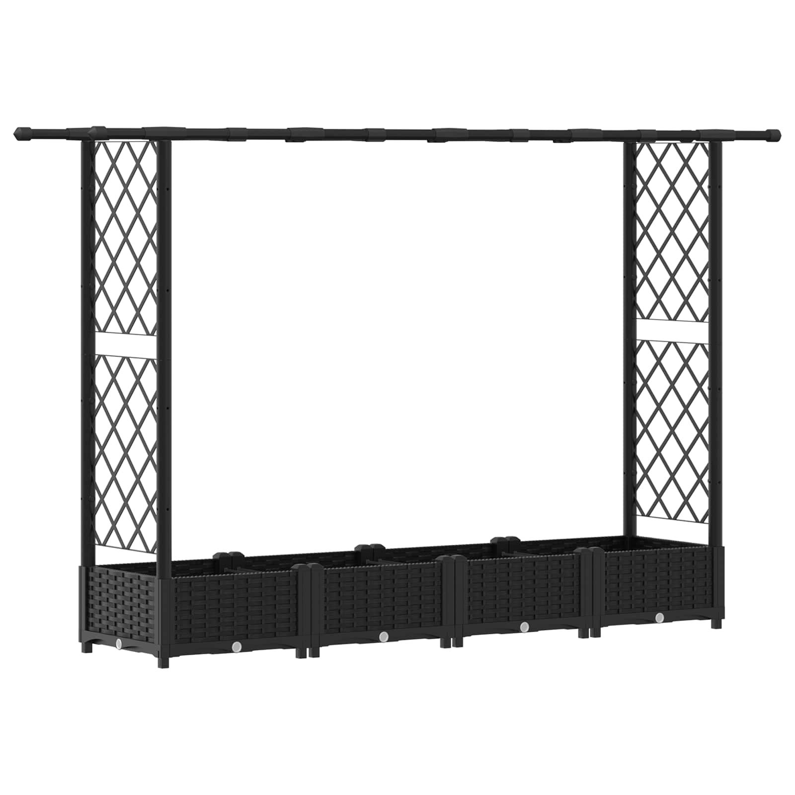 Pakeltas lovas su trelėmis ir stogu Juoda 203 x 40 x 121 cm PP Pakeltas lovas su trelėmis ir stogu Juoda 203 x 40 x 121 cm PP - Image 3