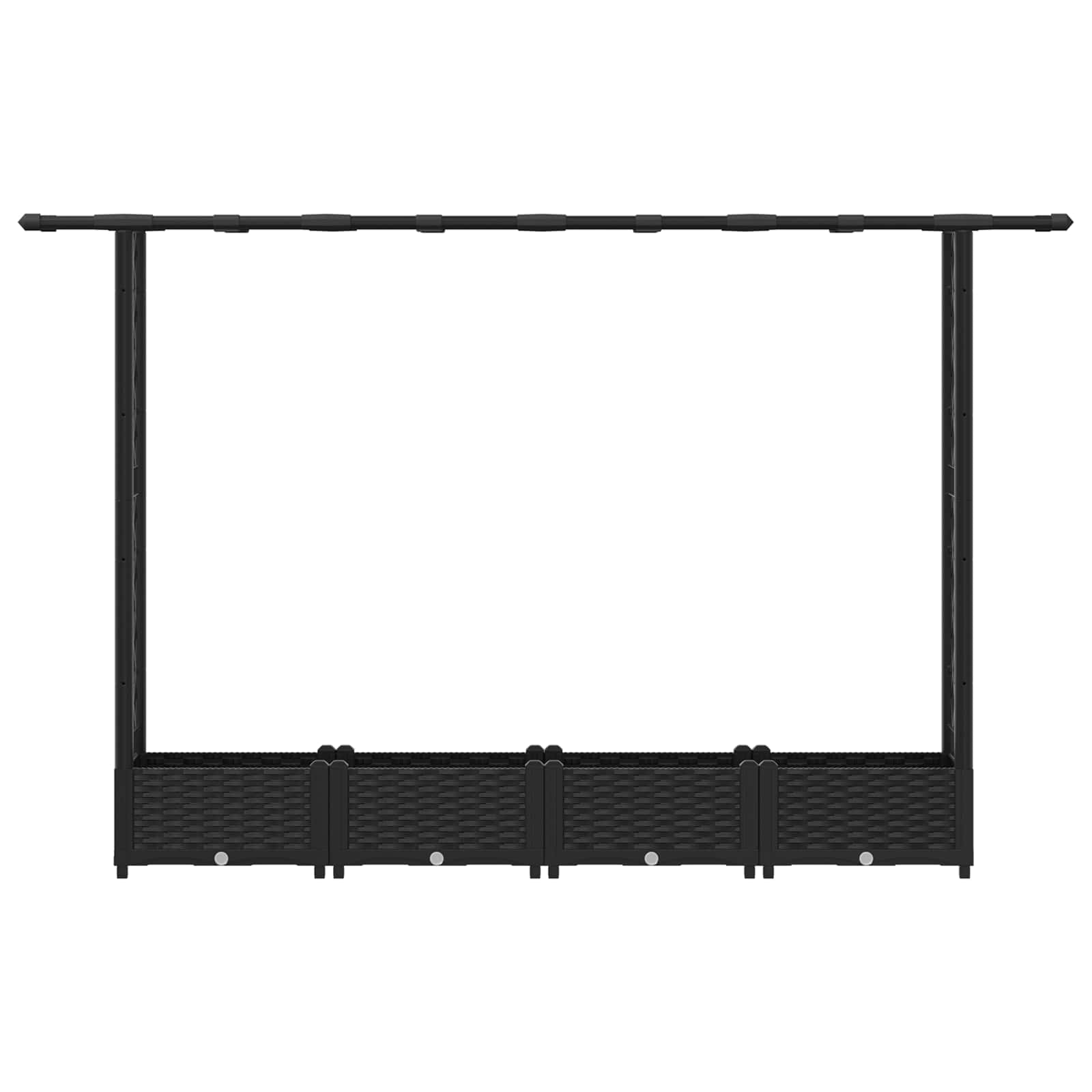 Pakeltas lovas su trelėmis ir stogu Juoda 203 x 40 x 121 cm PP Pakeltas lovas su trelėmis ir stogu Juoda 203 x 40 x 121 cm PP - Image 5