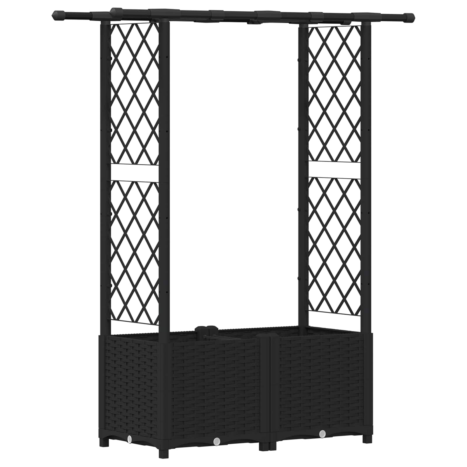 Pakeltas lovas su trelėmis ir stogu Juoda 124,5 x 40 x 136 cm Pakeltas lovas su trelėmis ir stogu Juoda 124,5 x 40 x 136 cm - Image 3