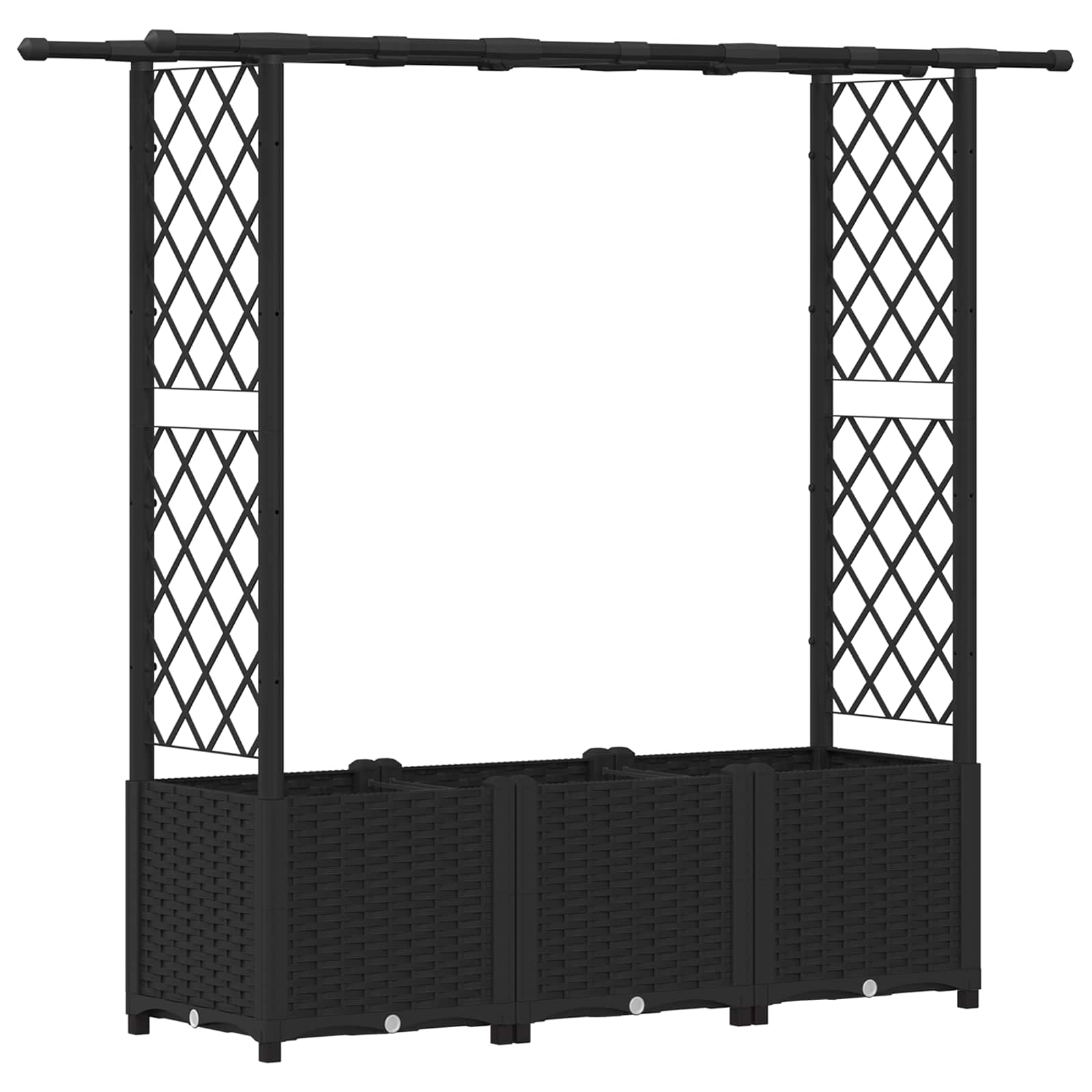 Pakeltas lovas su trelėmis ir stogu Juoda 162,5 x 40 x 136 cm Pakeltas lovas su trelėmis ir stogu Juoda 162,5 x 40 x 136 cm - Image 3