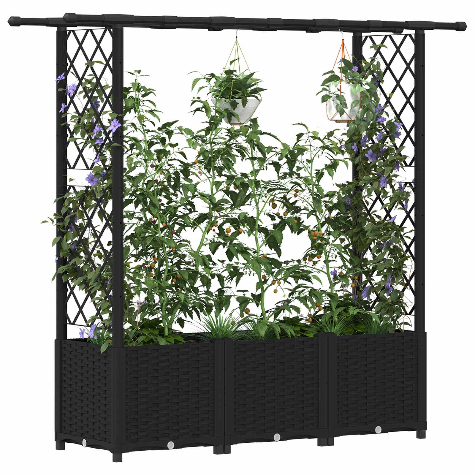 Pakeltas lovas su trelėmis ir stogu Juoda 162,5 x 40 x 136 cm Pakeltas lovas su trelėmis ir stogu Juoda 162,5 x 40 x 136 cm - Image 4