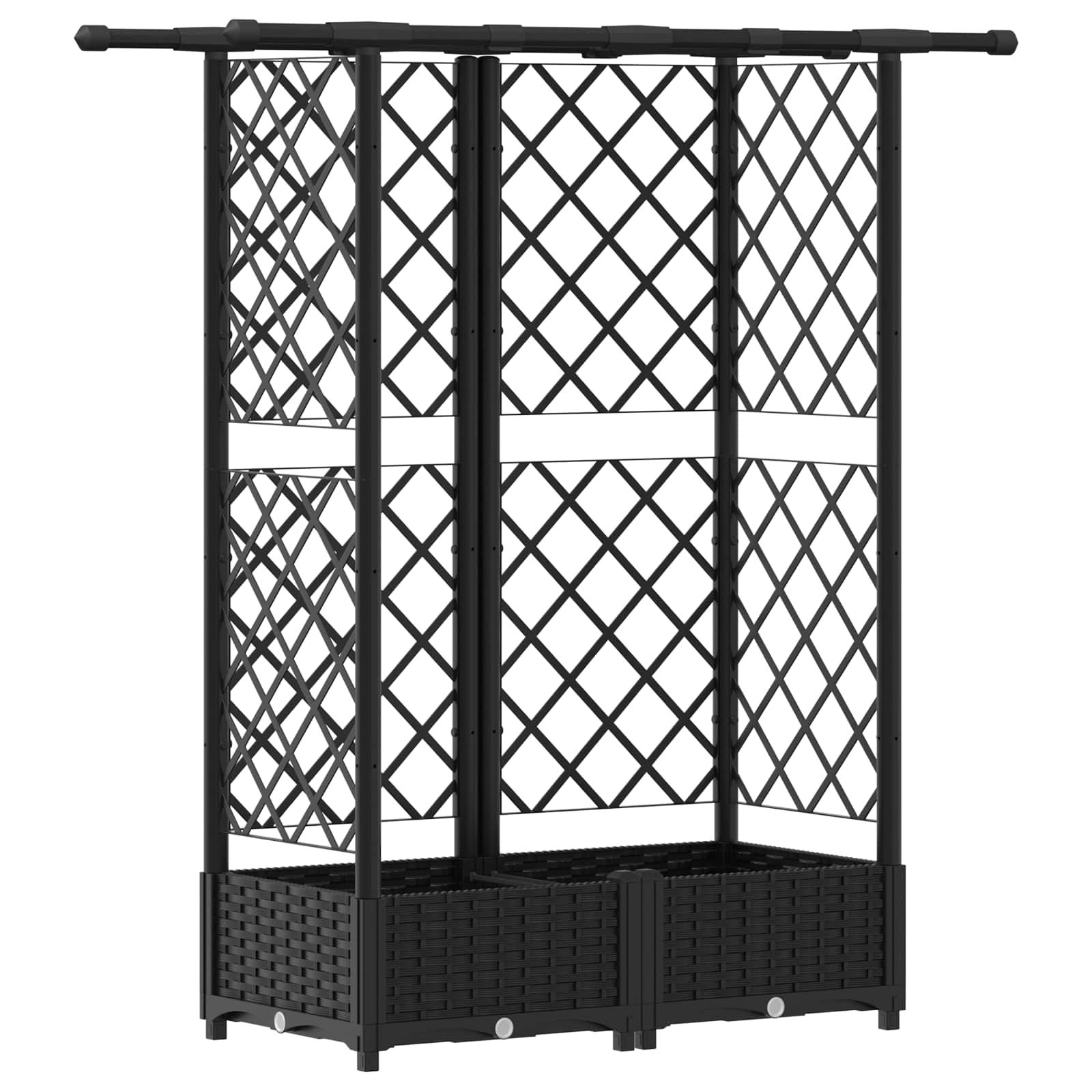 Pakeltas lovas su trelėmis ir stogu Juoda 124 x 40 x 121 cm PP Pakeltas lovas su trelėmis ir stogu Juoda 124 x 40 x 121 cm PP - Image 3