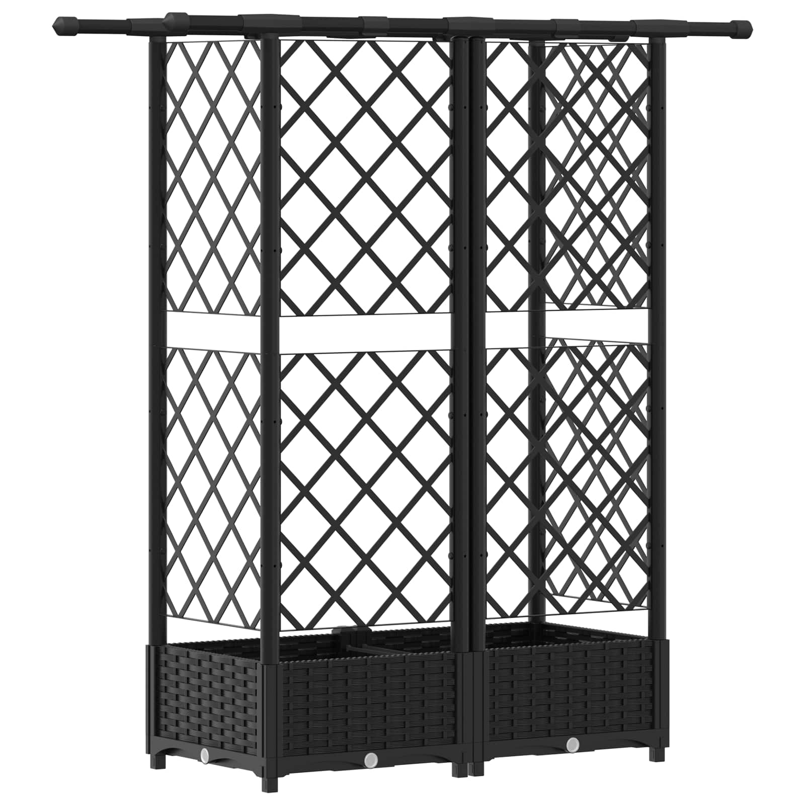 Pakeltas lovas su trelėmis ir stogu Juoda 124 x 40 x 121 cm PP Pakeltas lovas su trelėmis ir stogu Juoda 124 x 40 x 121 cm PP - Image 6