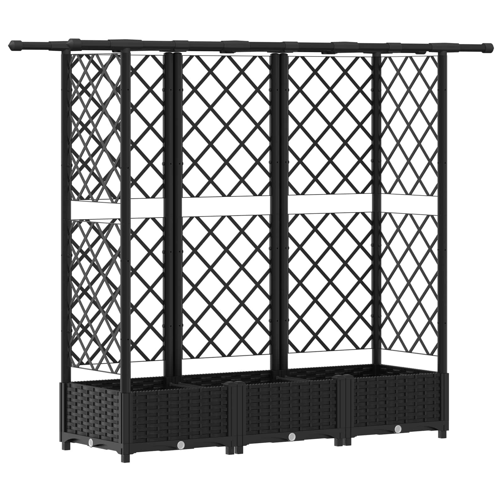 Pakeltas lovas su trelėmis ir stogu Juoda 164 x 40 x 121 cm PP Pakeltas lovas su trelėmis ir stogu Juoda 164 x 40 x 121 cm PP - Image 3