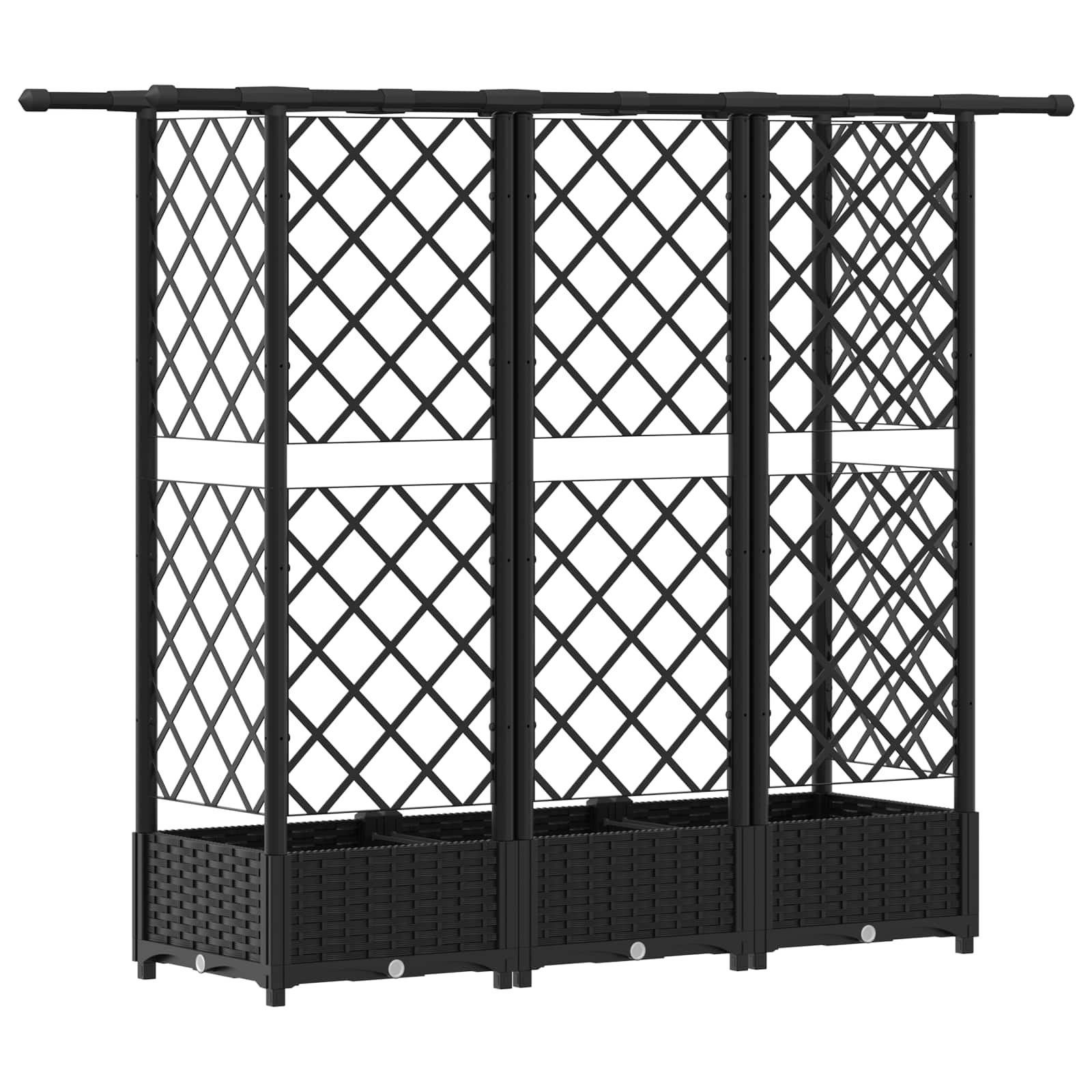 Pakeltas lovas su trelėmis ir stogu Juoda 164 x 40 x 121 cm PP Pakeltas lovas su trelėmis ir stogu Juoda 164 x 40 x 121 cm PP - Image 6
