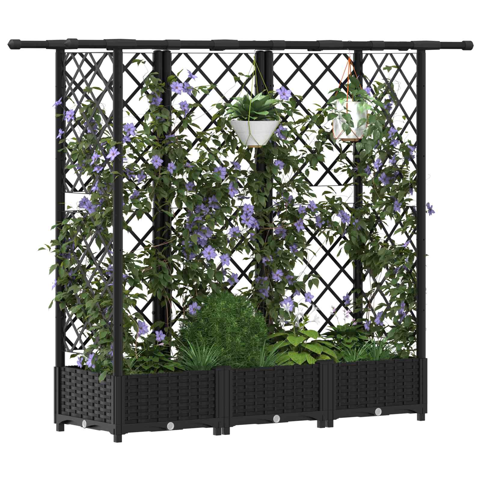 Pakeltas lovas su trelėmis ir stogu Juoda 164 x 40 x 121 cm PP Pakeltas lovas su trelėmis ir stogu Juoda 164 x 40 x 121 cm PP - Image 4