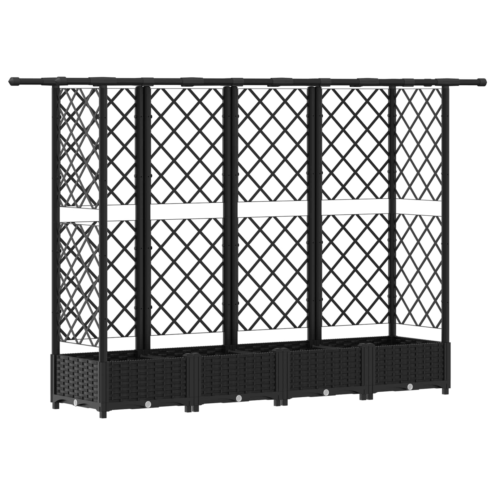 Pakeltas lovas su trelėmis ir stogu Juoda 202,5 x 40 x 121 cm Pakeltas lovas su trelėmis ir stogu Juoda 202,5 x 40 x 121 cm - Image 3