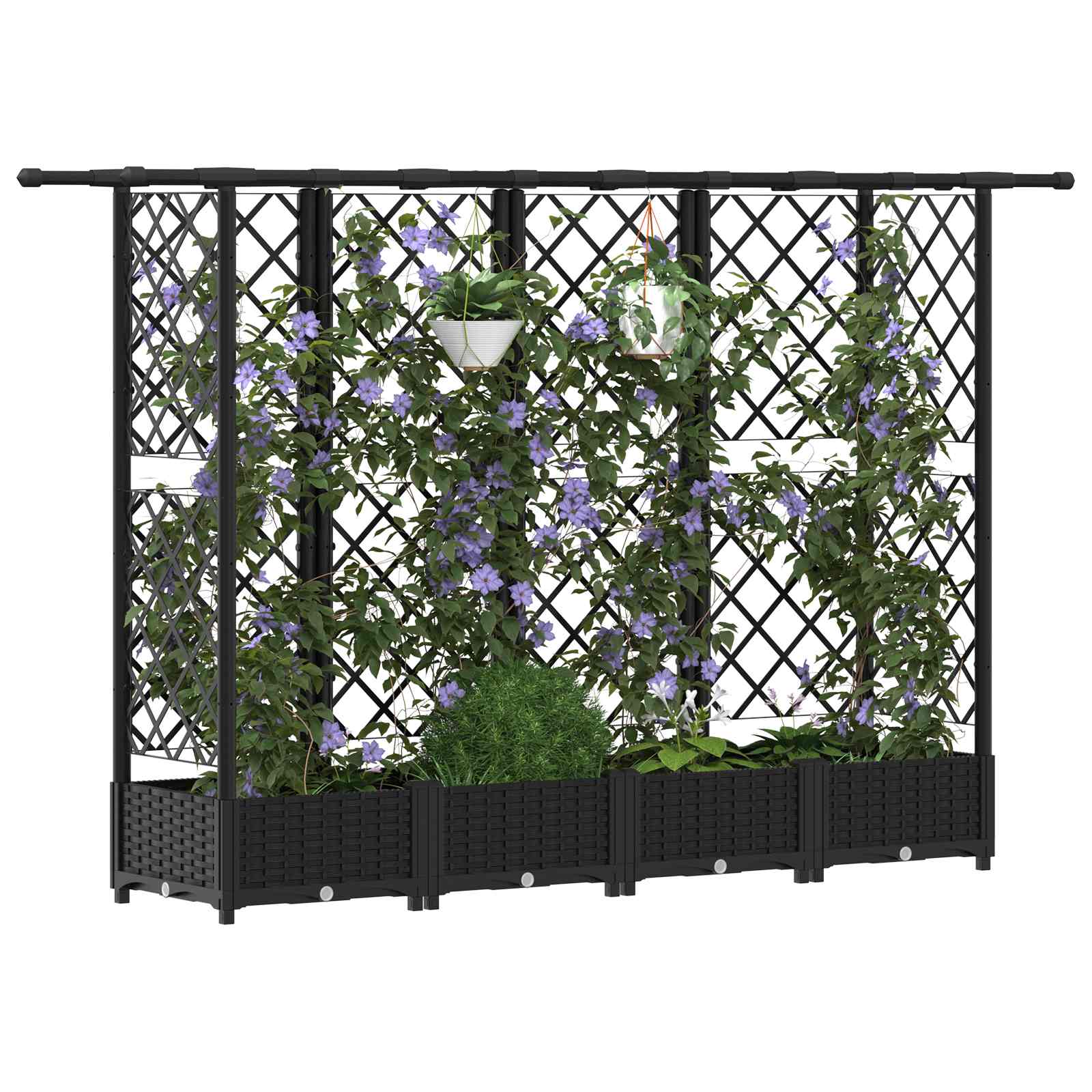 Pakeltas lovas su trelėmis ir stogu Juoda 202,5 x 40 x 121 cm Pakeltas lovas su trelėmis ir stogu Juoda 202,5 x 40 x 121 cm - Image 4
